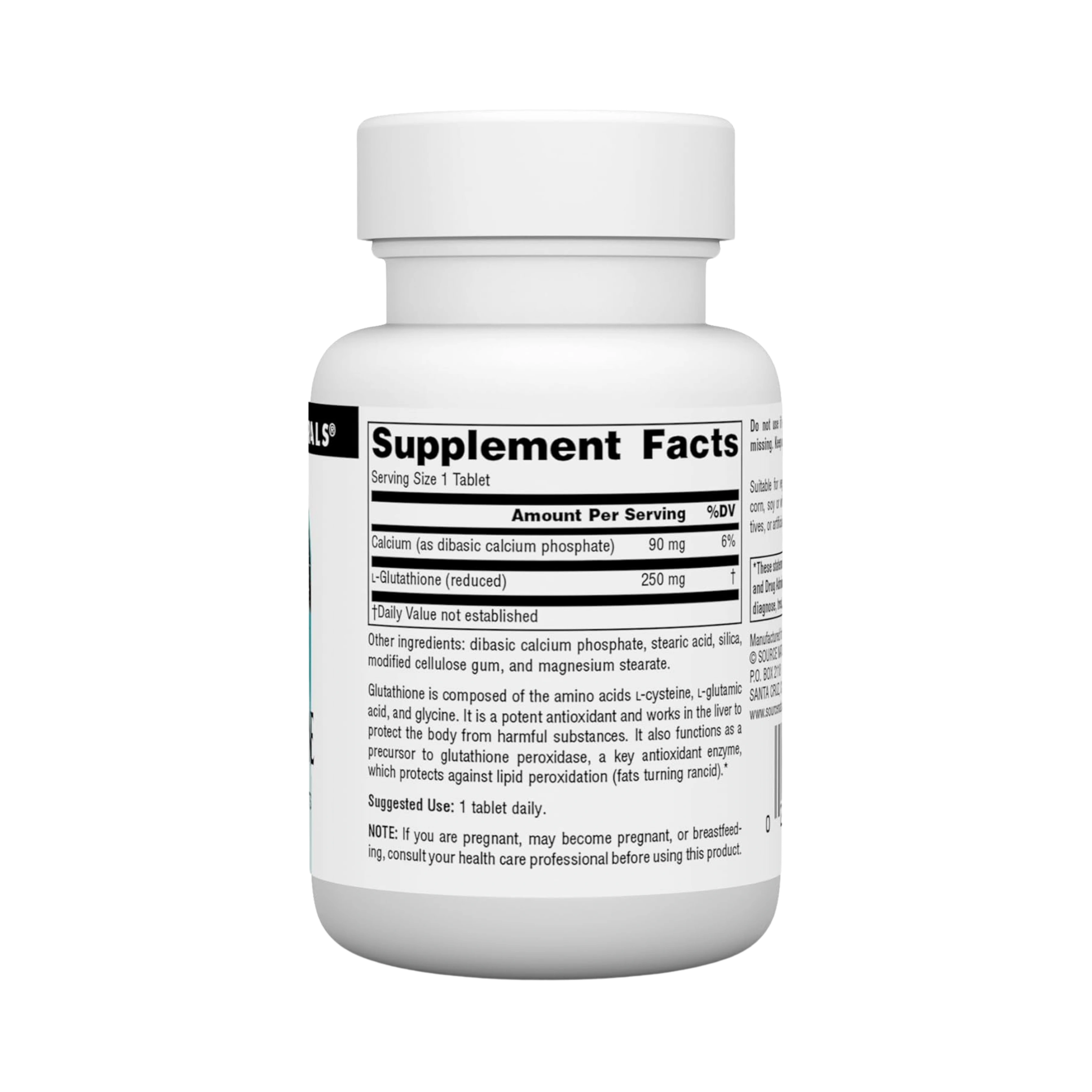 Source Naturals, Glutathione, Reduced, 250 Mg, 30 Tablets