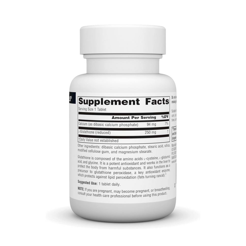 Source Naturals, Glutathione, Reduced, 250 Mg, 60 Tablets