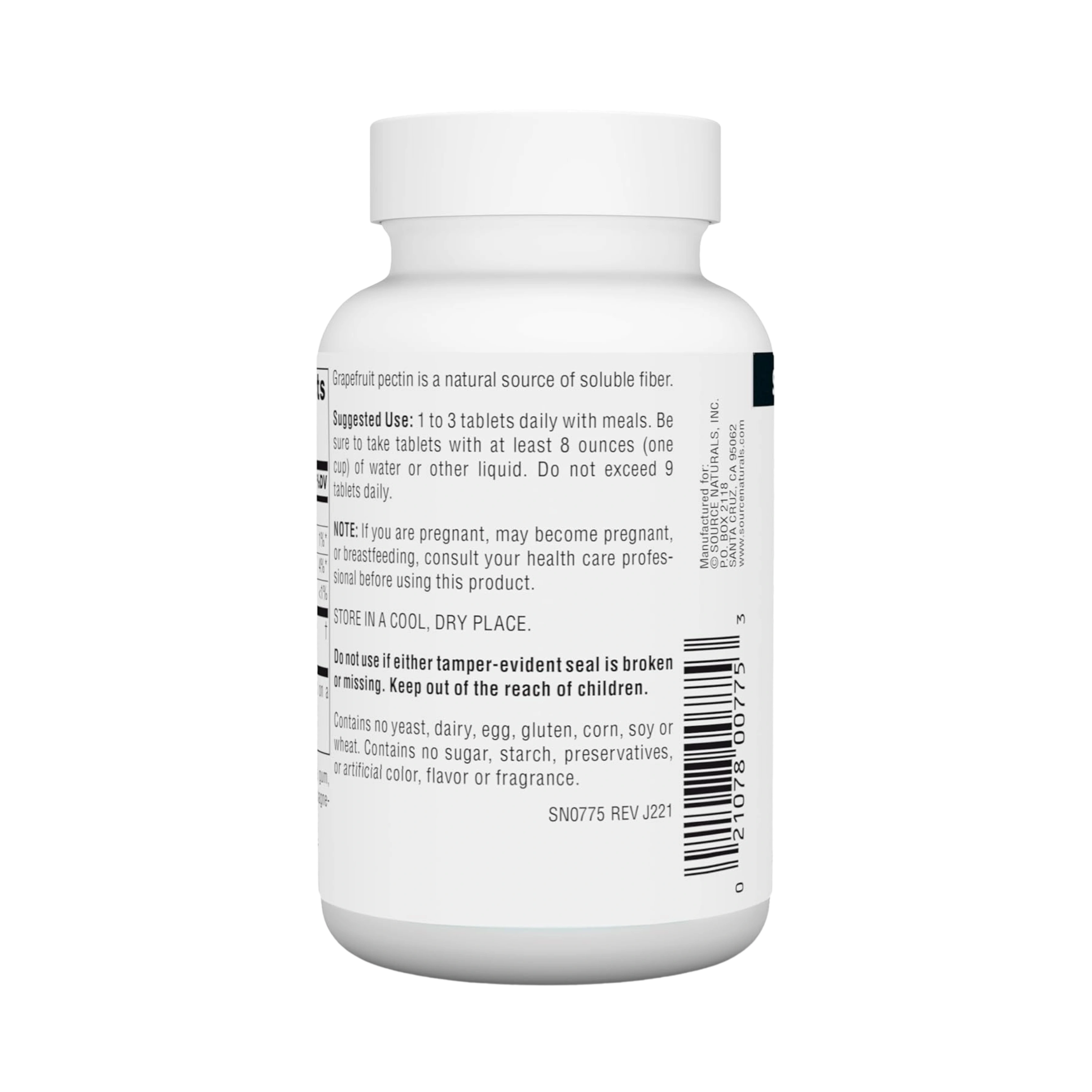 Source Naturals, Grapefruit Pectin, 60 Tablets