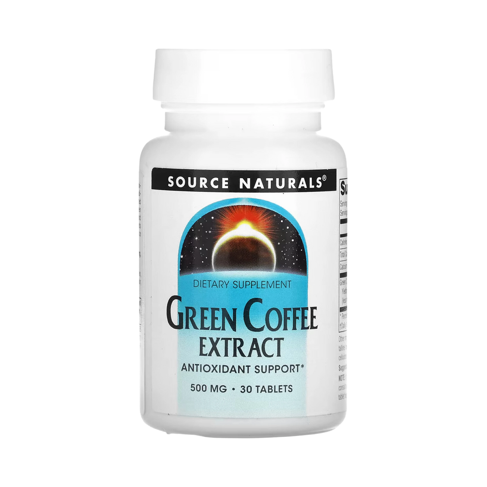 Source Naturals, Green Coffee Extract, 500 Mg, 30 Tablets