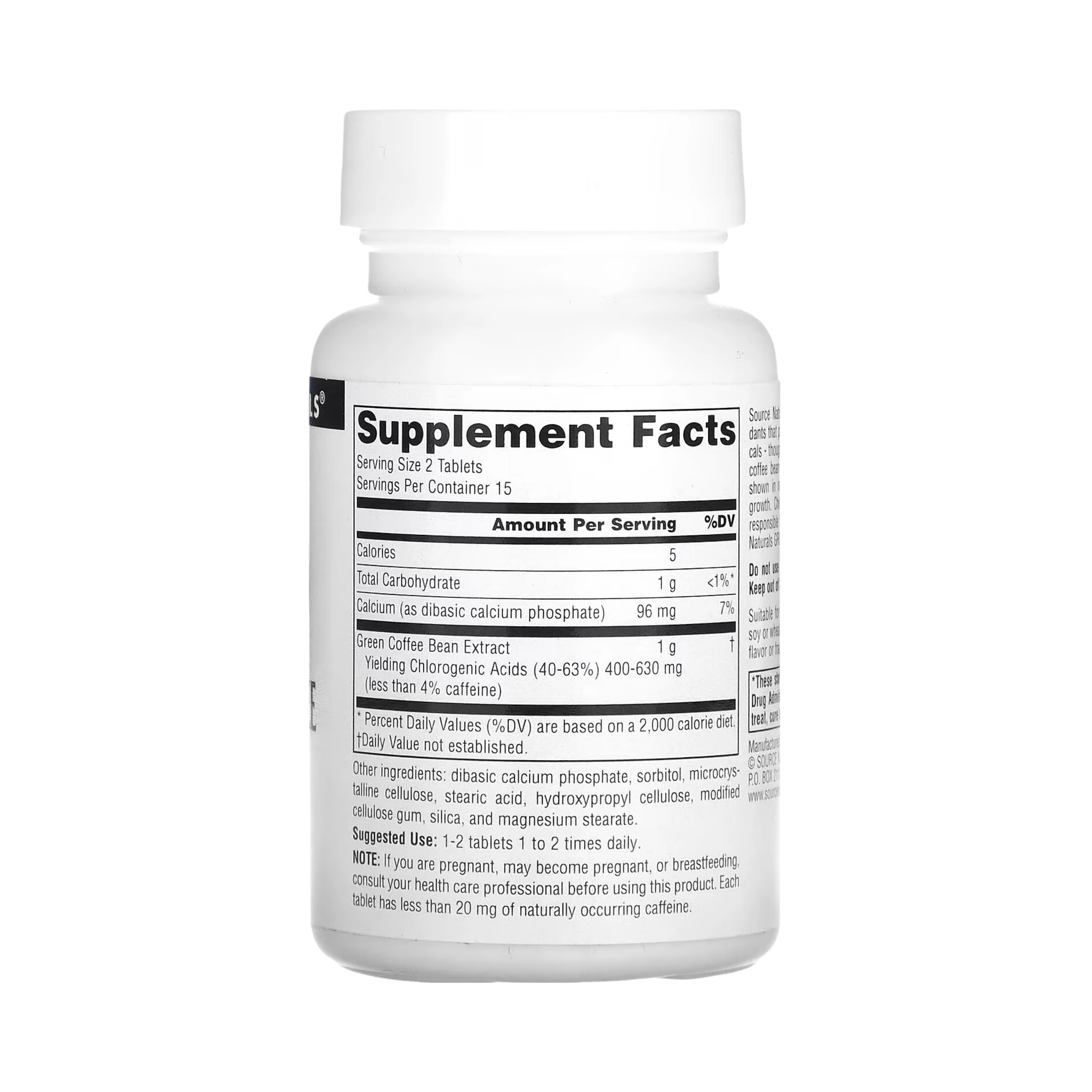 Source Naturals, Green Coffee Extract, 500 Mg, 30 Tablets