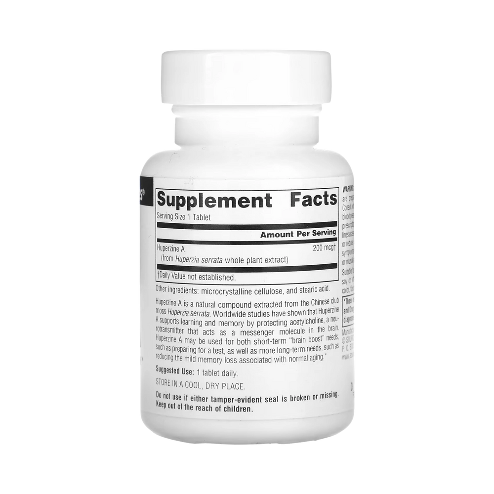 Source Naturals, Huperzine A, 200 Mcg, 120 Tablets