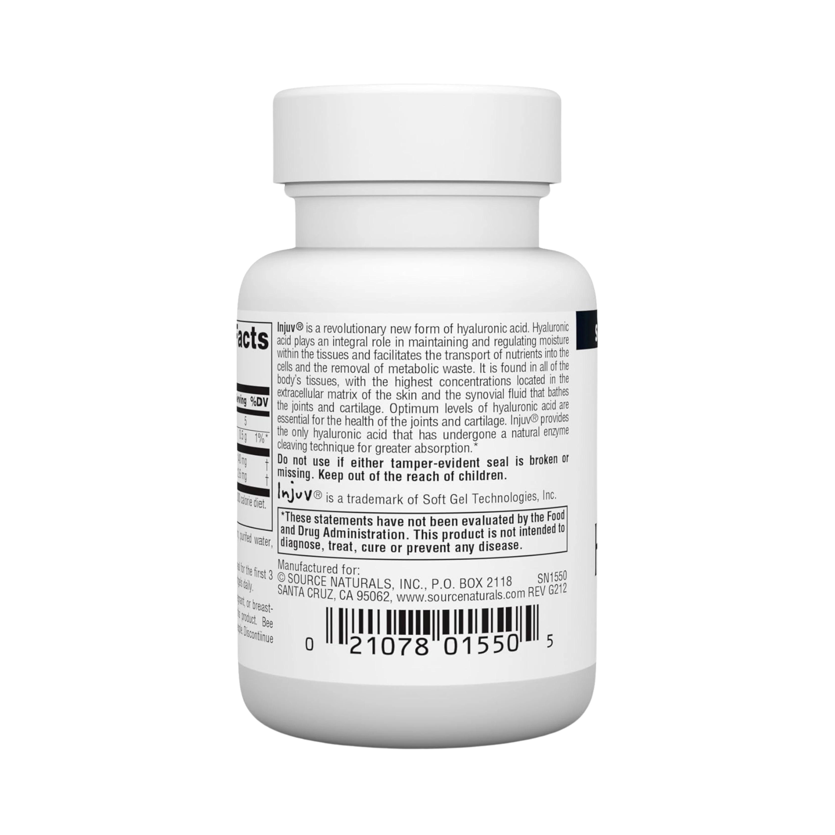Source Naturals, Hyaluronic Acid, Injuv, 70 Mg, 60 Softgels