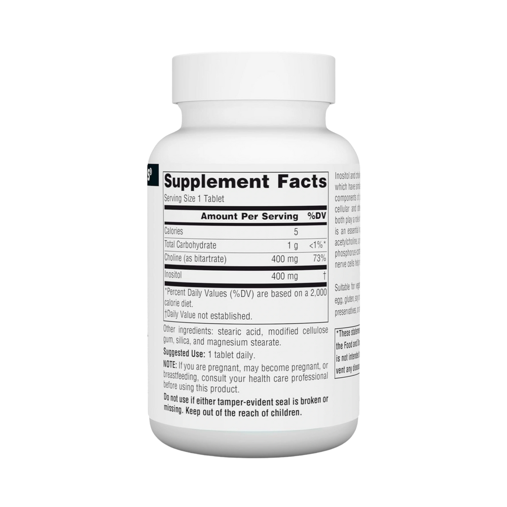 Source Naturals, Inositol & Choline, 800 Mg, 50 Tablets