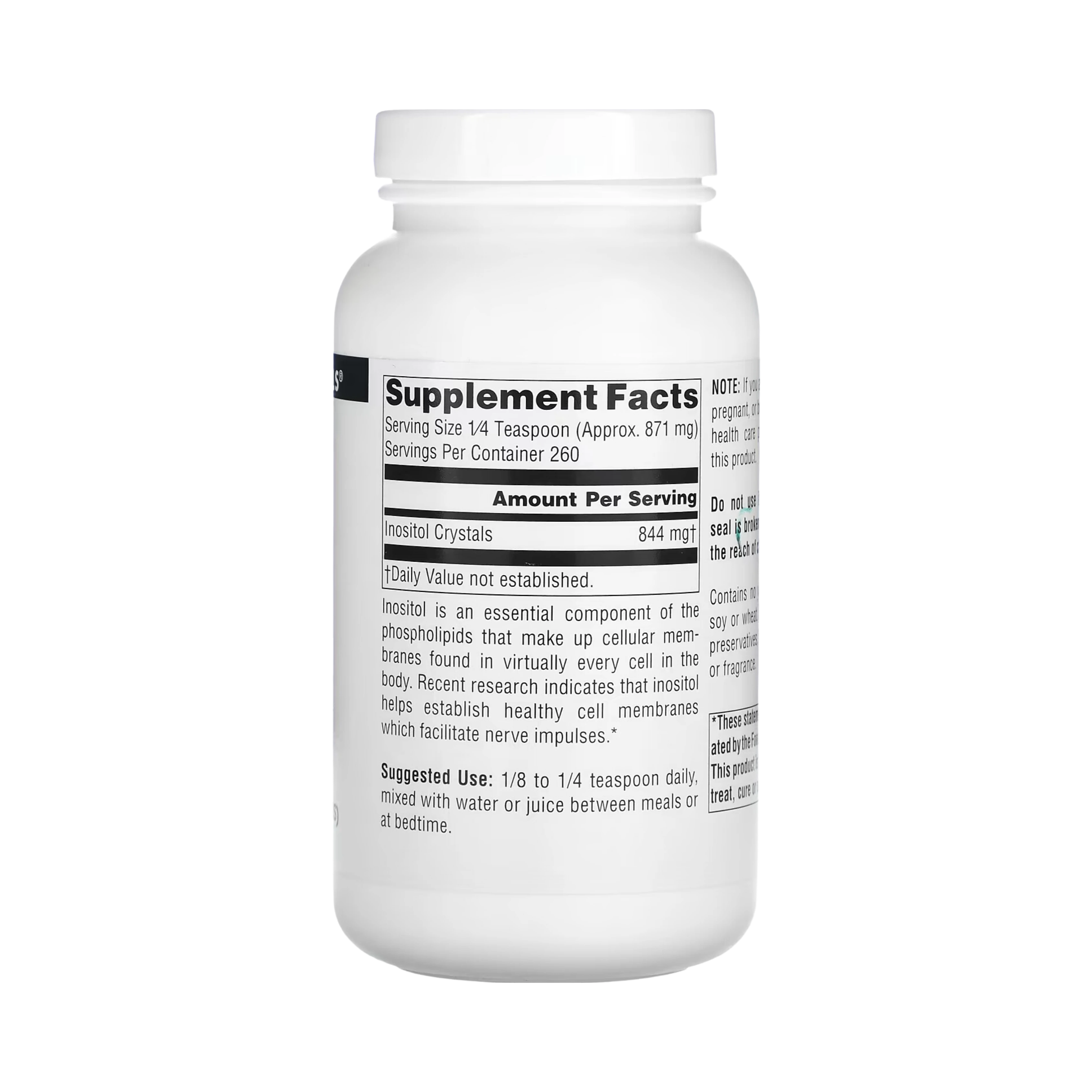 Source Naturals, Inositol, Pure 2 Oz Crystals