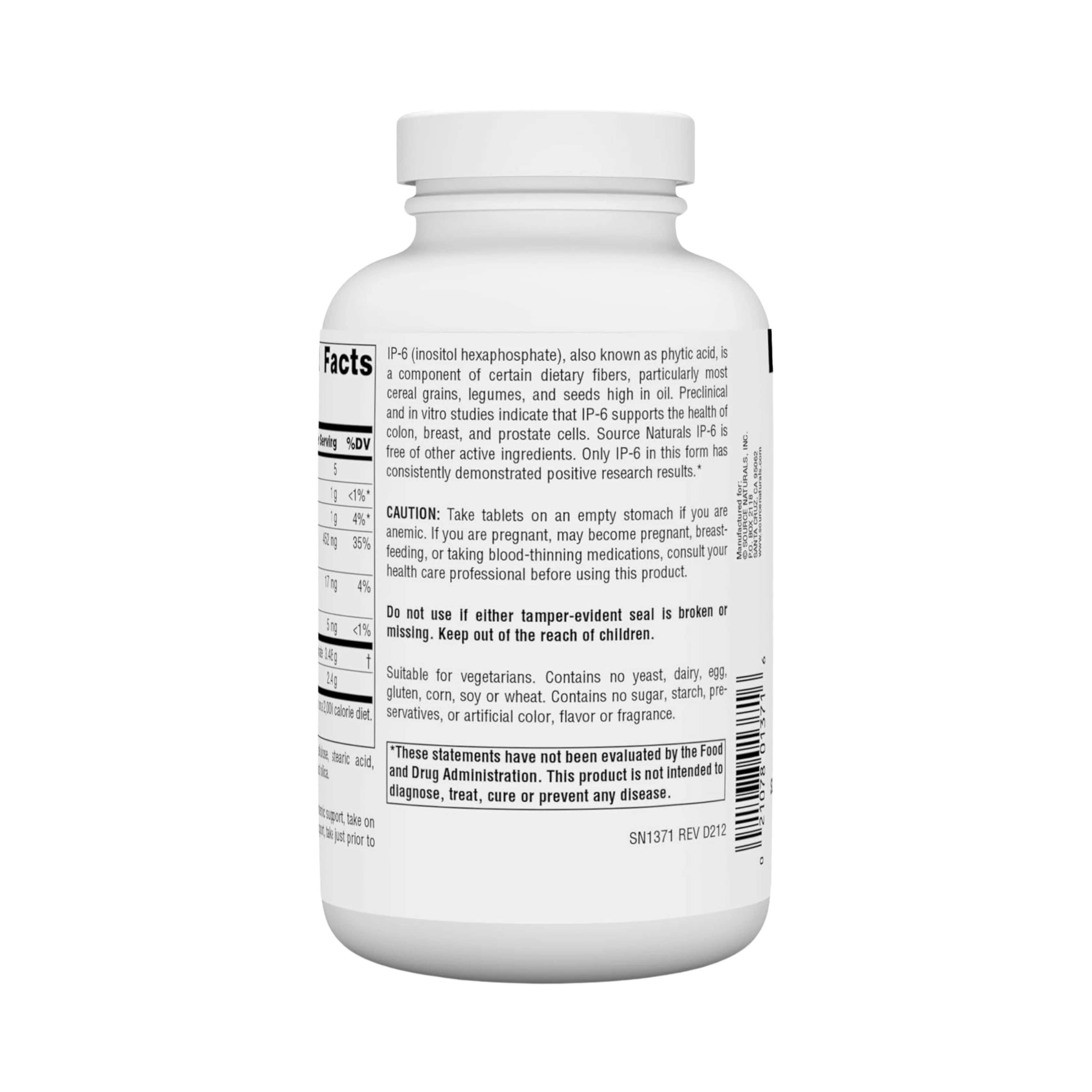 Source Naturals, IP-6, 800 Mg, 180 Tablets