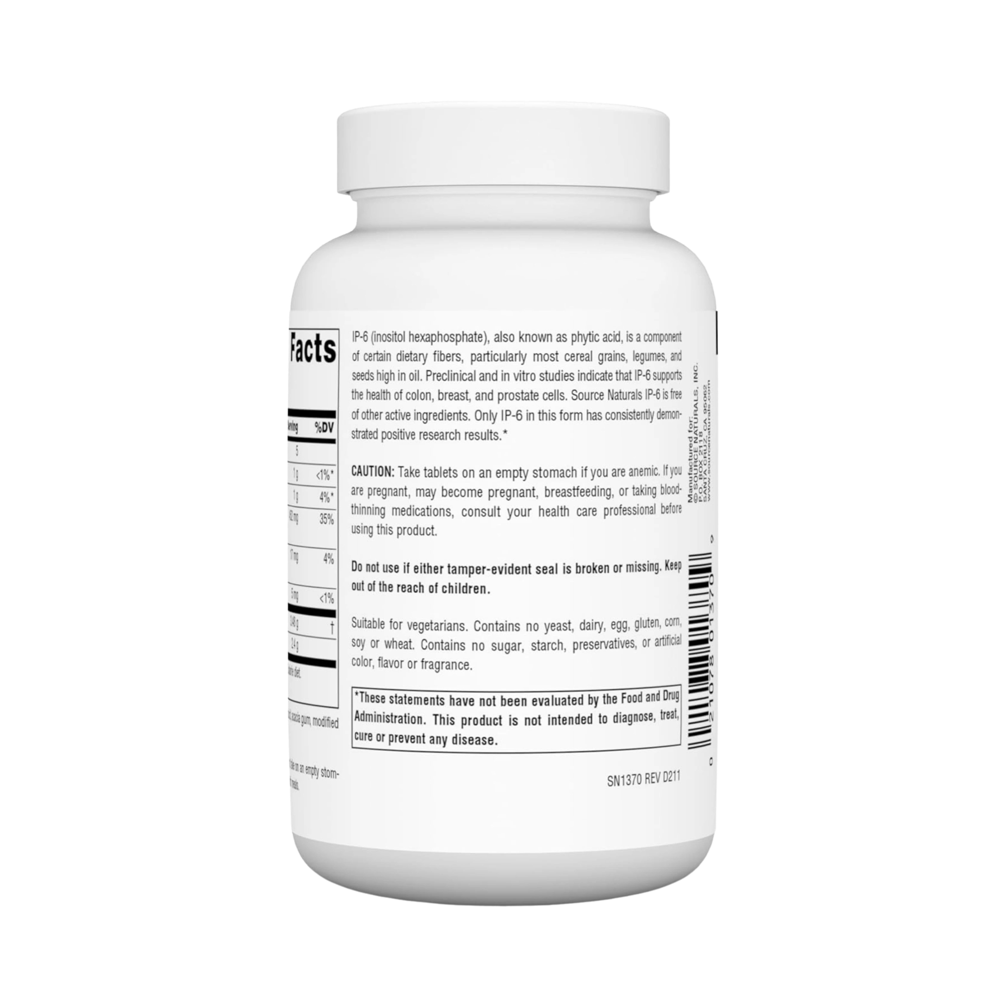 Source Naturals, IP-6, 800 Mg, 90 Tablets