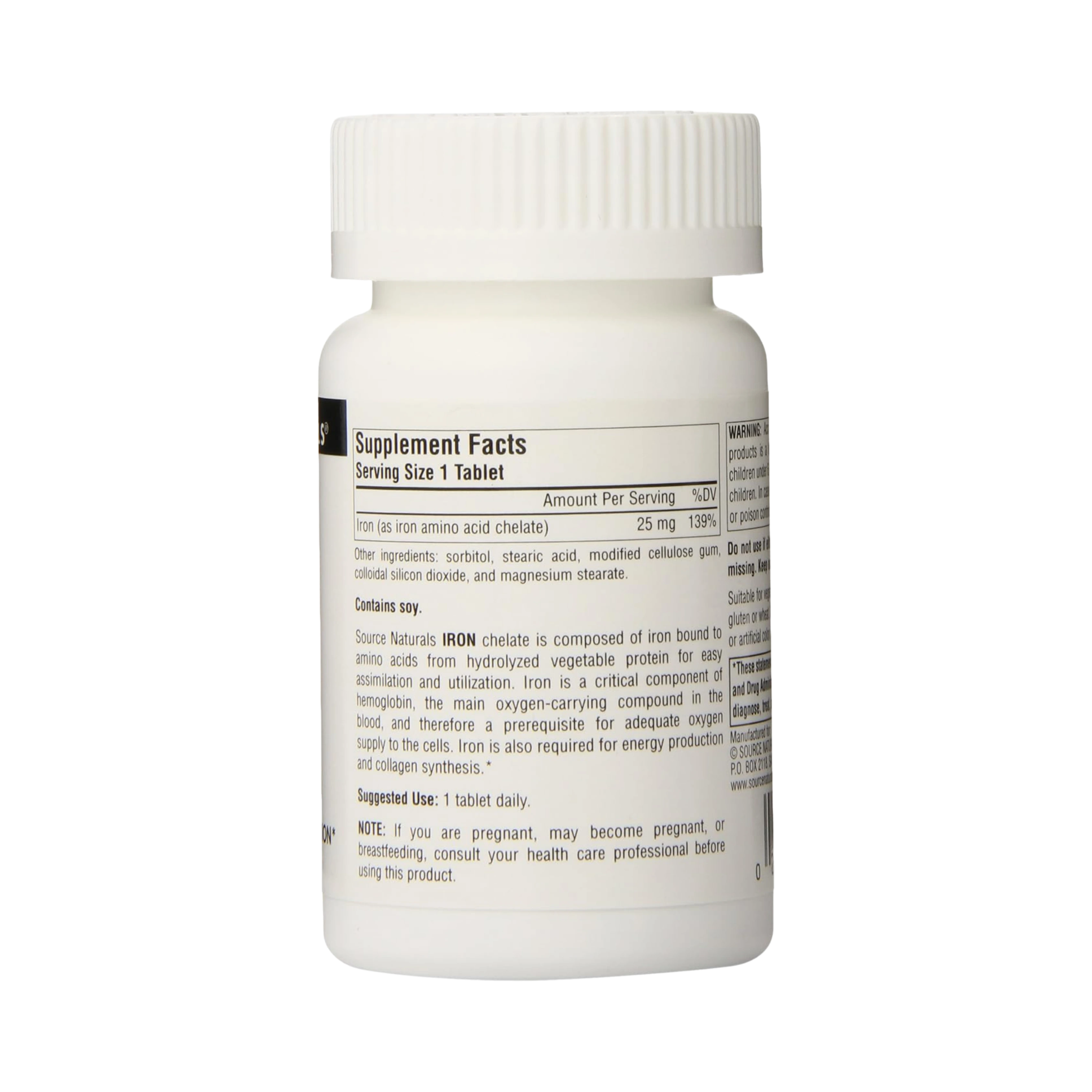 Source Naturals, Iron, 25 Mg, 100 Tablets