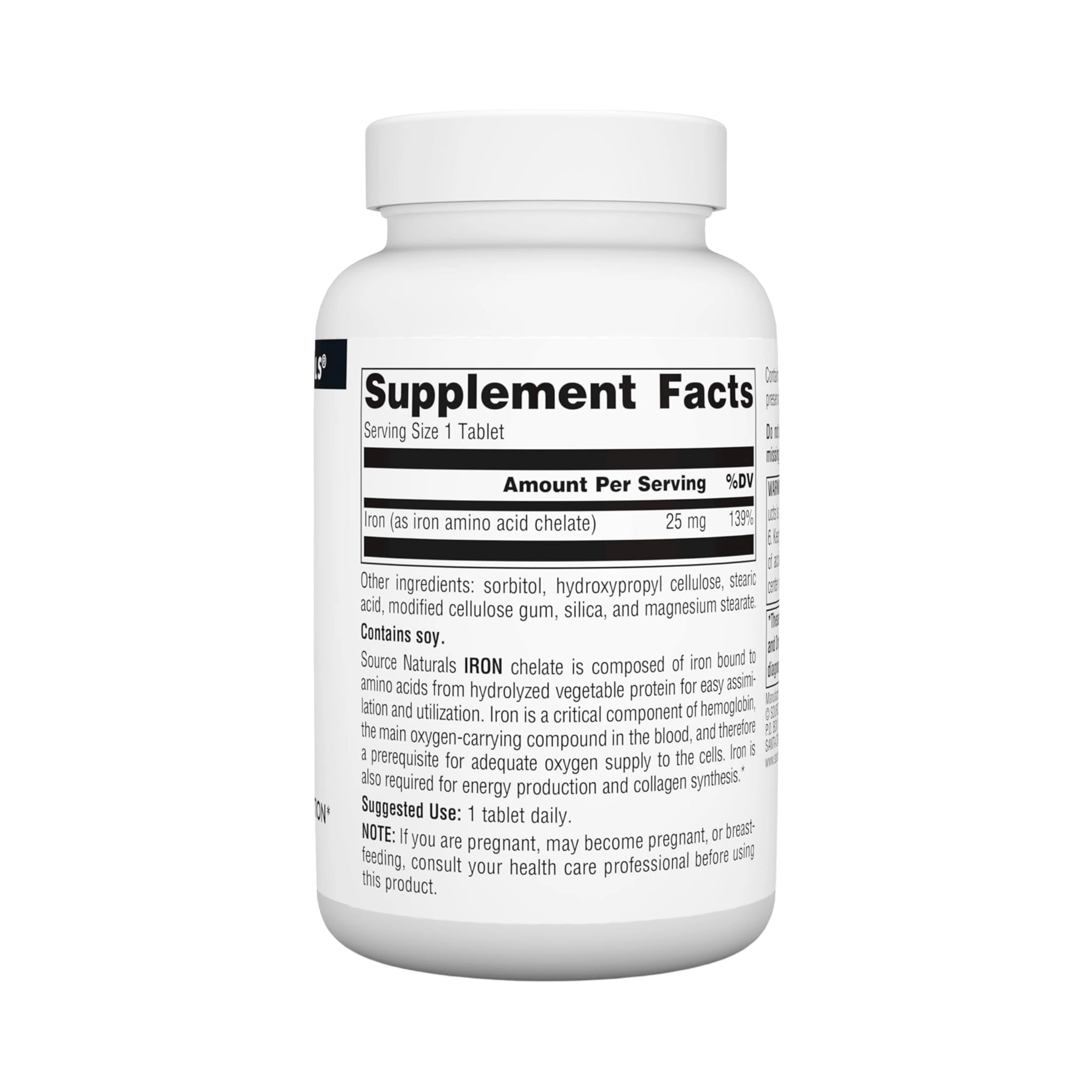 Source Naturals, Iron, 25 Mg, 250 Tablets