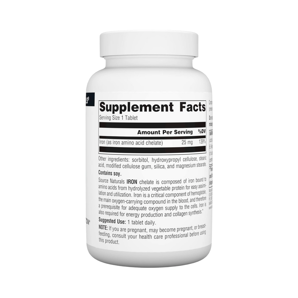 Source Naturals, Iron, 25 Mg, 250 Tablets