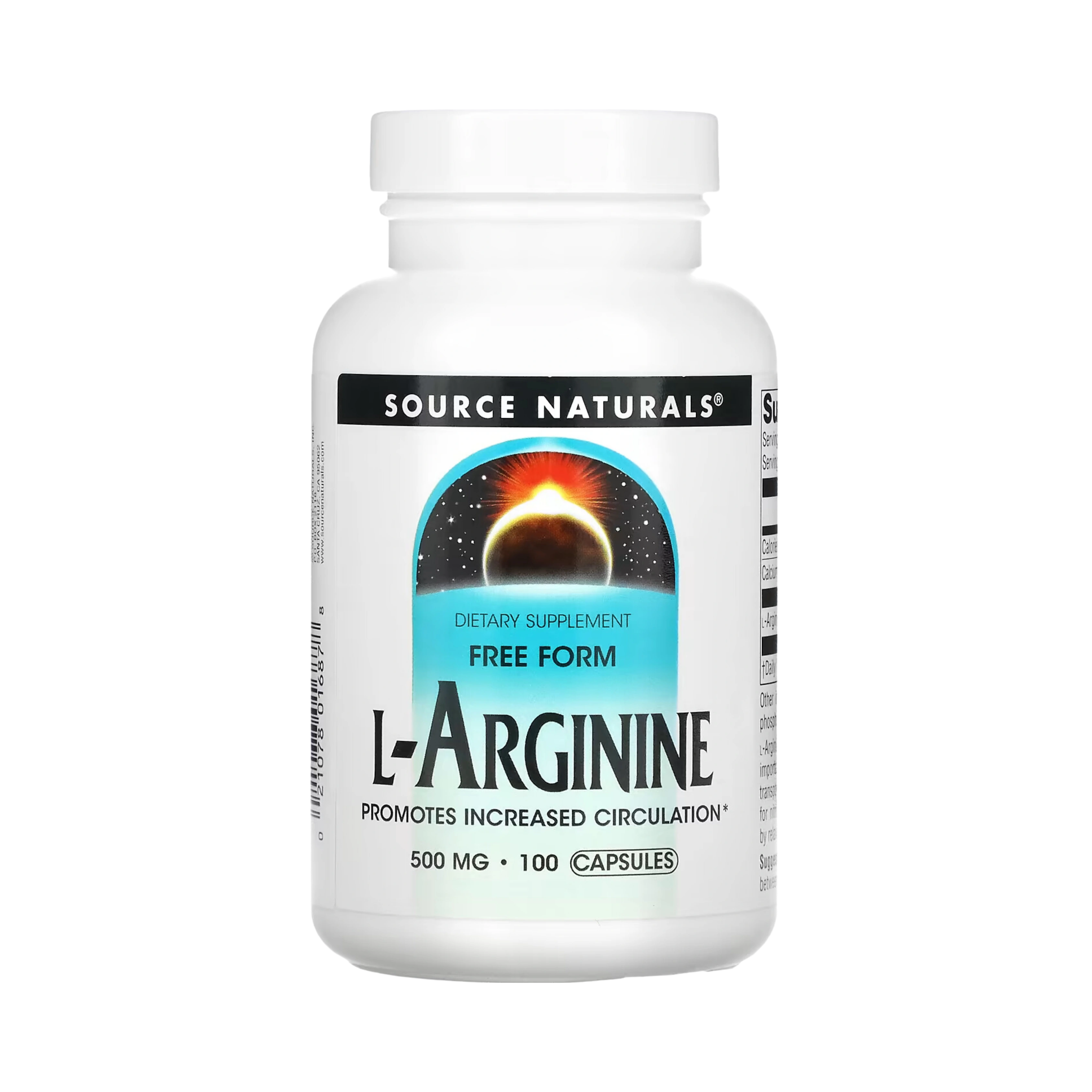 Source Naturals, L-Arginine, 500 Mg, 100 Capsules