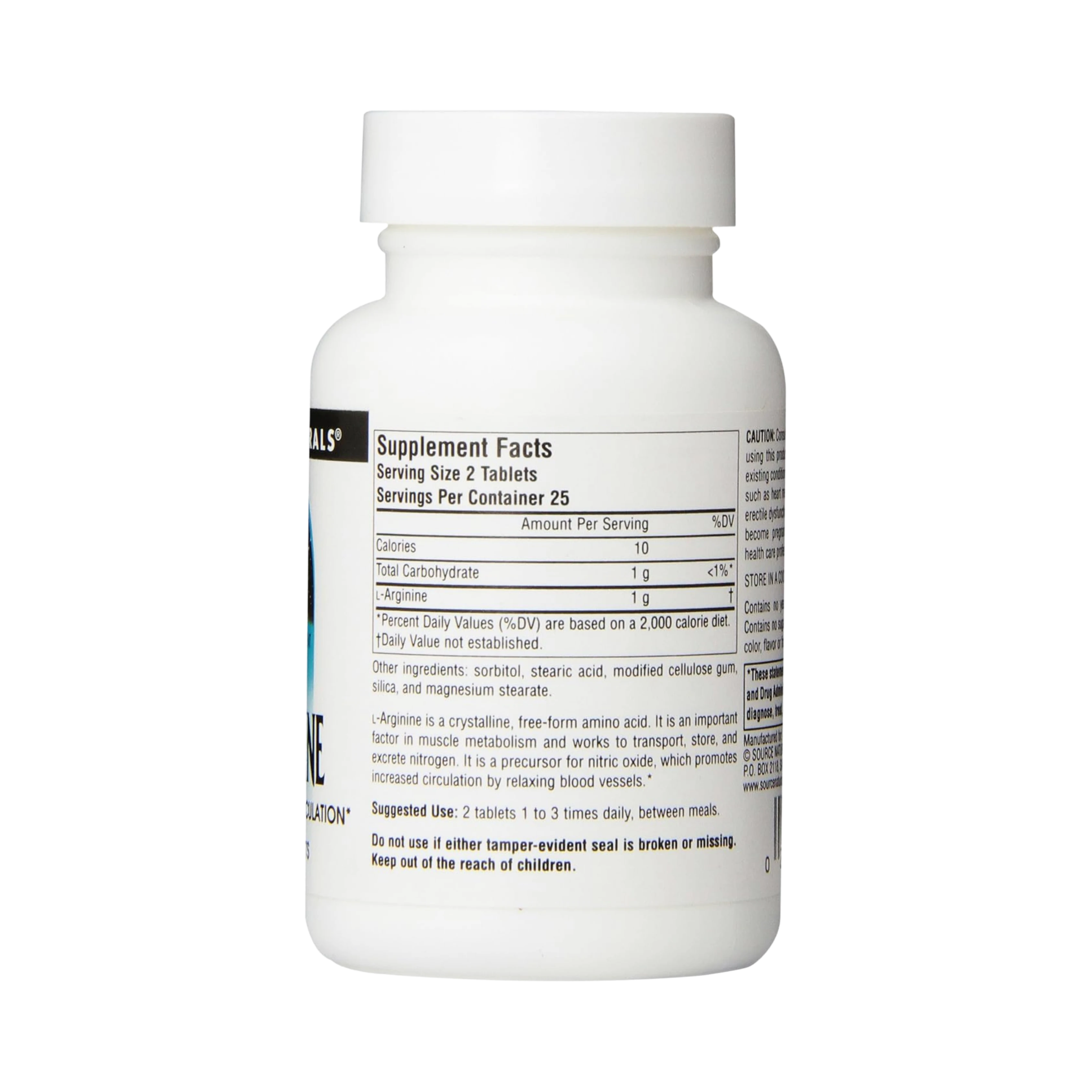Source Naturals, L-Arginine, 500 Mg, 50 Tablets