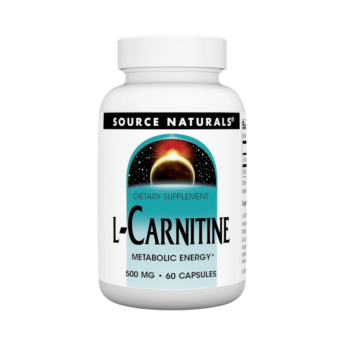 Source Naturals, L-Carnitine, 500 Mg, 60 Capsules