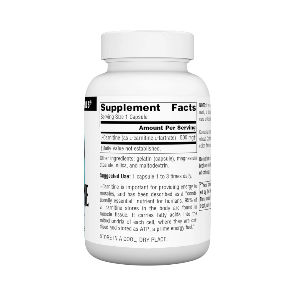 Source Naturals, L-Carnitine, 500 Mg, 60 Capsules