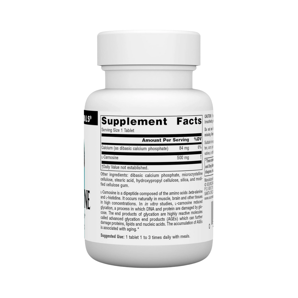 Source Naturals, L-Carnosine, 500 Mg, 30 Tablets