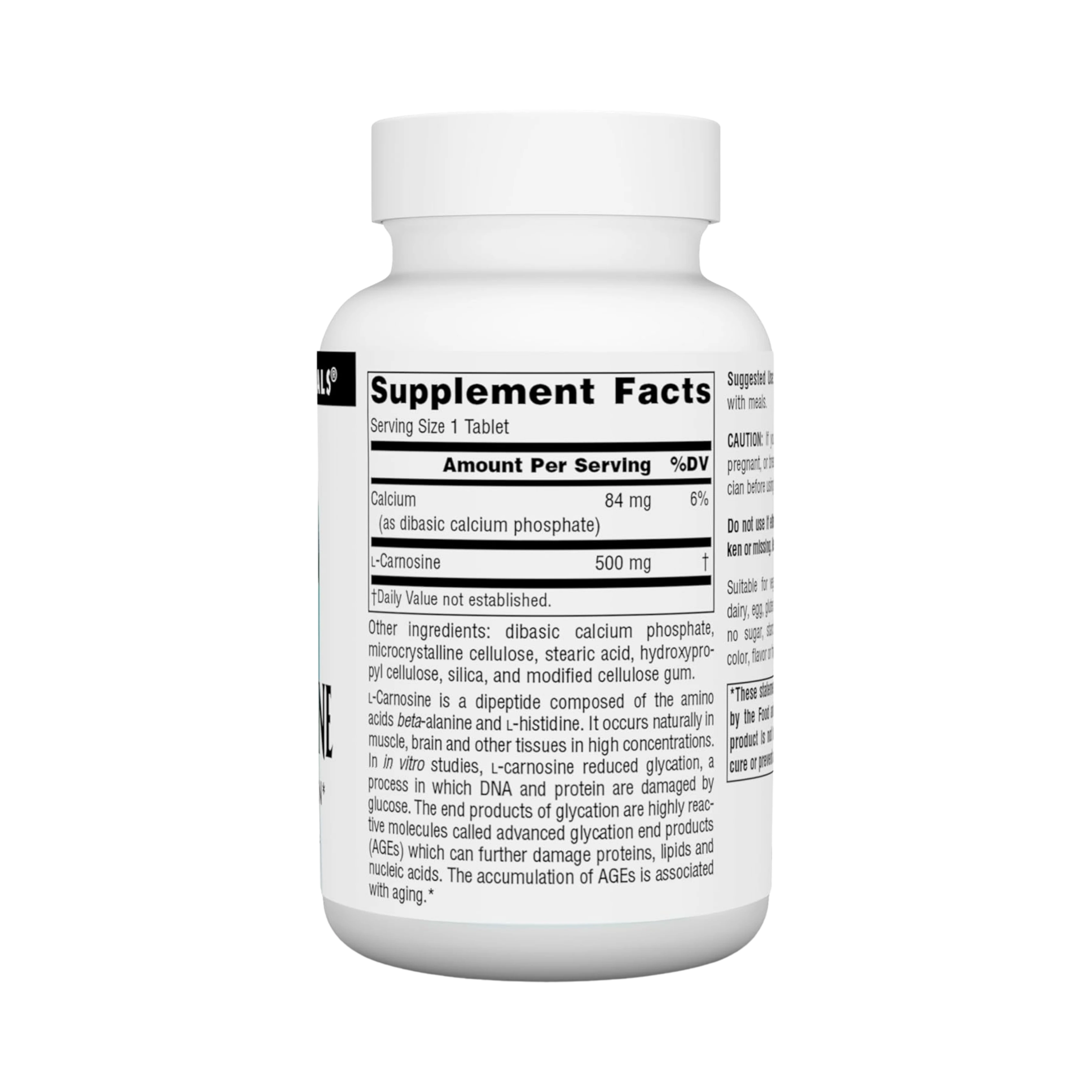 Source Naturals, L-Carnosine, 500 Mg, 60 Tablets