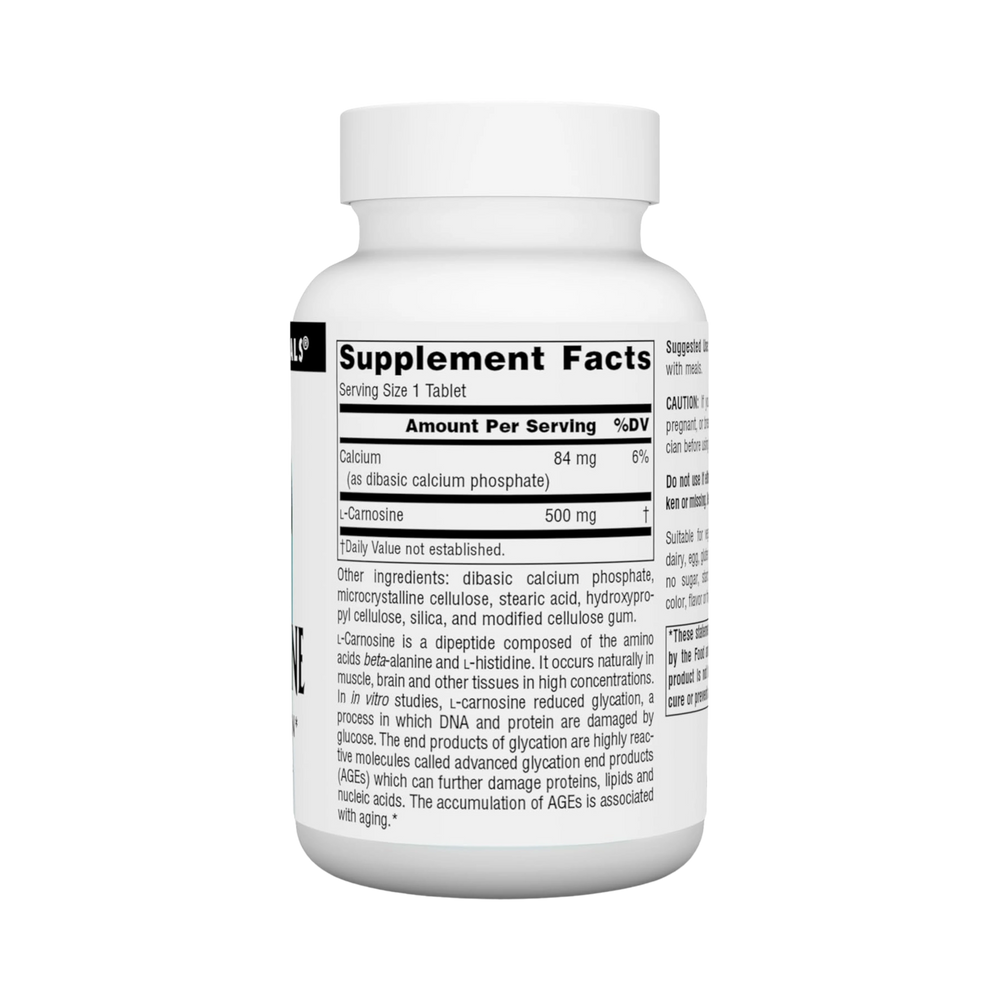Source Naturals, L-Carnosine, 500 Mg, 60 Tablets