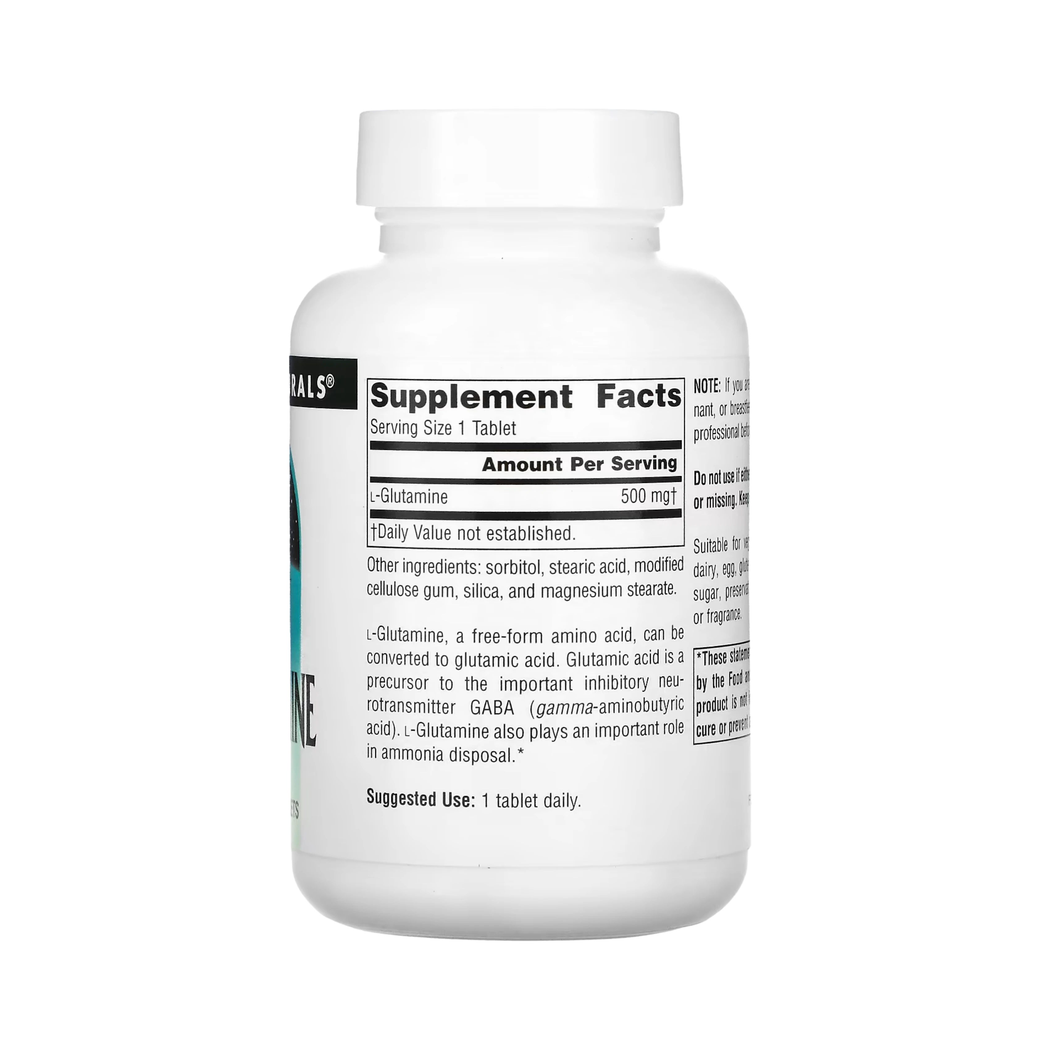 Source Naturals, L-Glutamine, 500 Mg, 100 Tablets