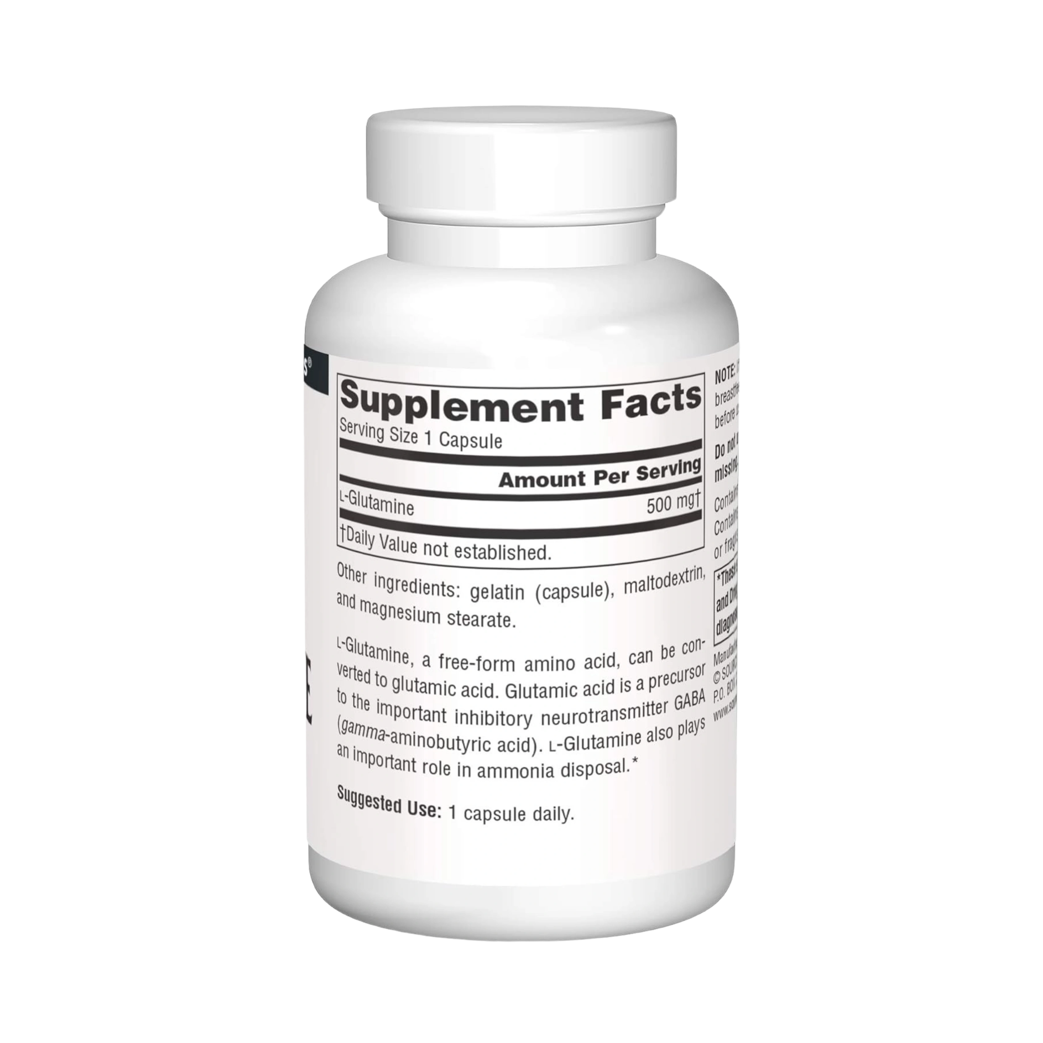 Source Naturals, L-Glutamine, 500 Mg, 50 Tablets