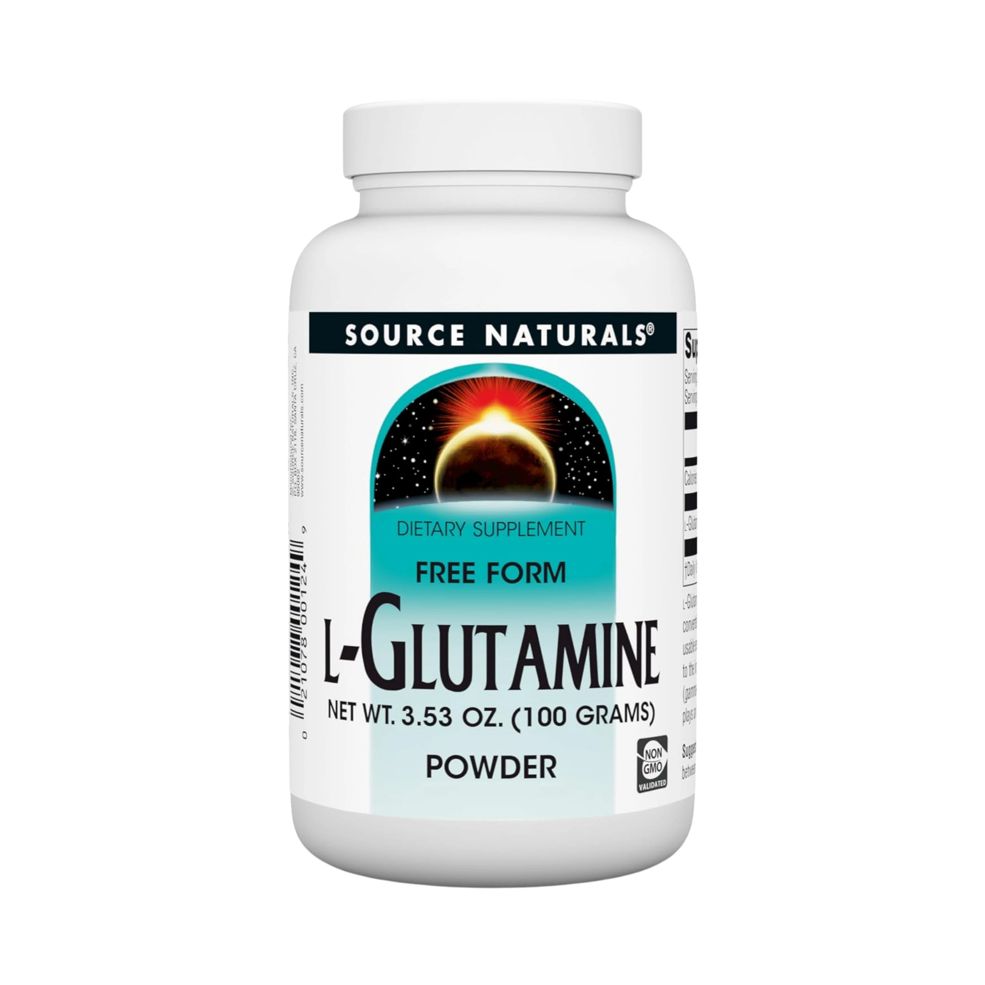Source Naturals L-Glutamine, Free Form Amino Acid, 100 Grams Powder