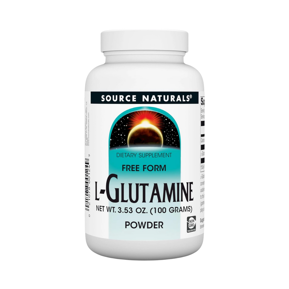 Source Naturals L-Glutamine, Free Form Amino Acid, 100 Grams Powder