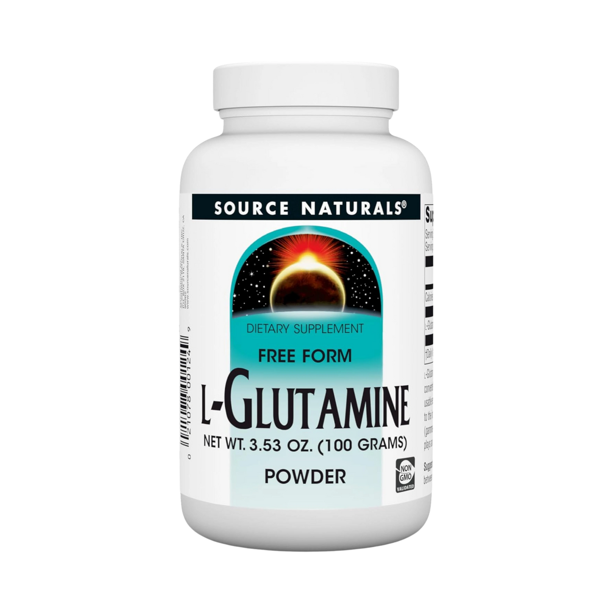 Source Naturals L-Glutamine, Free Form Amino Acid, 100 Grams Powder