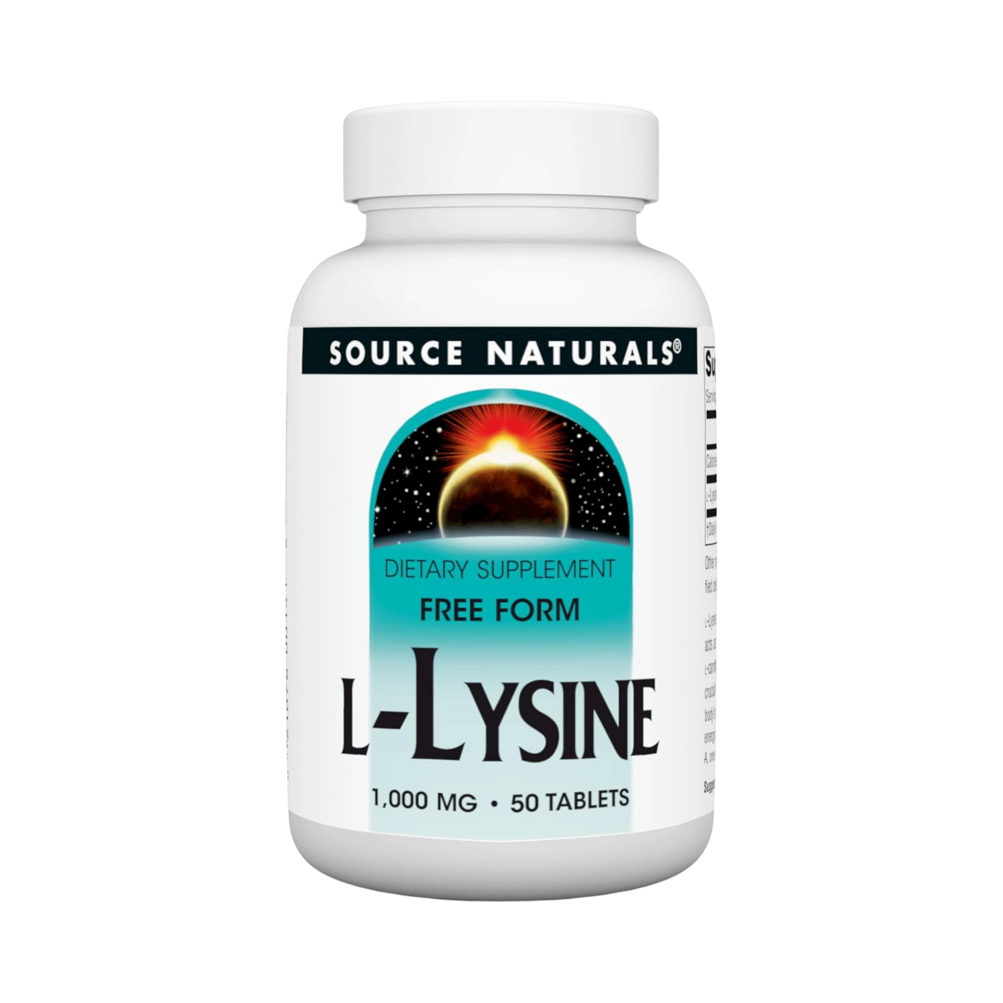 Source Naturals, L-Lysine, 1000 Mg, 50 Tablets