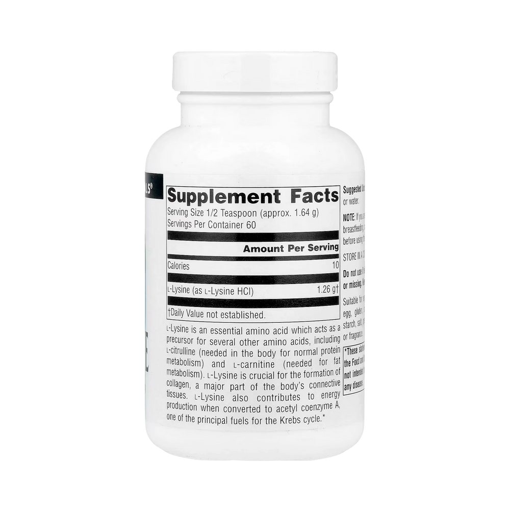 Source Naturals, L-Lysine, 3.35 Oz Powder
