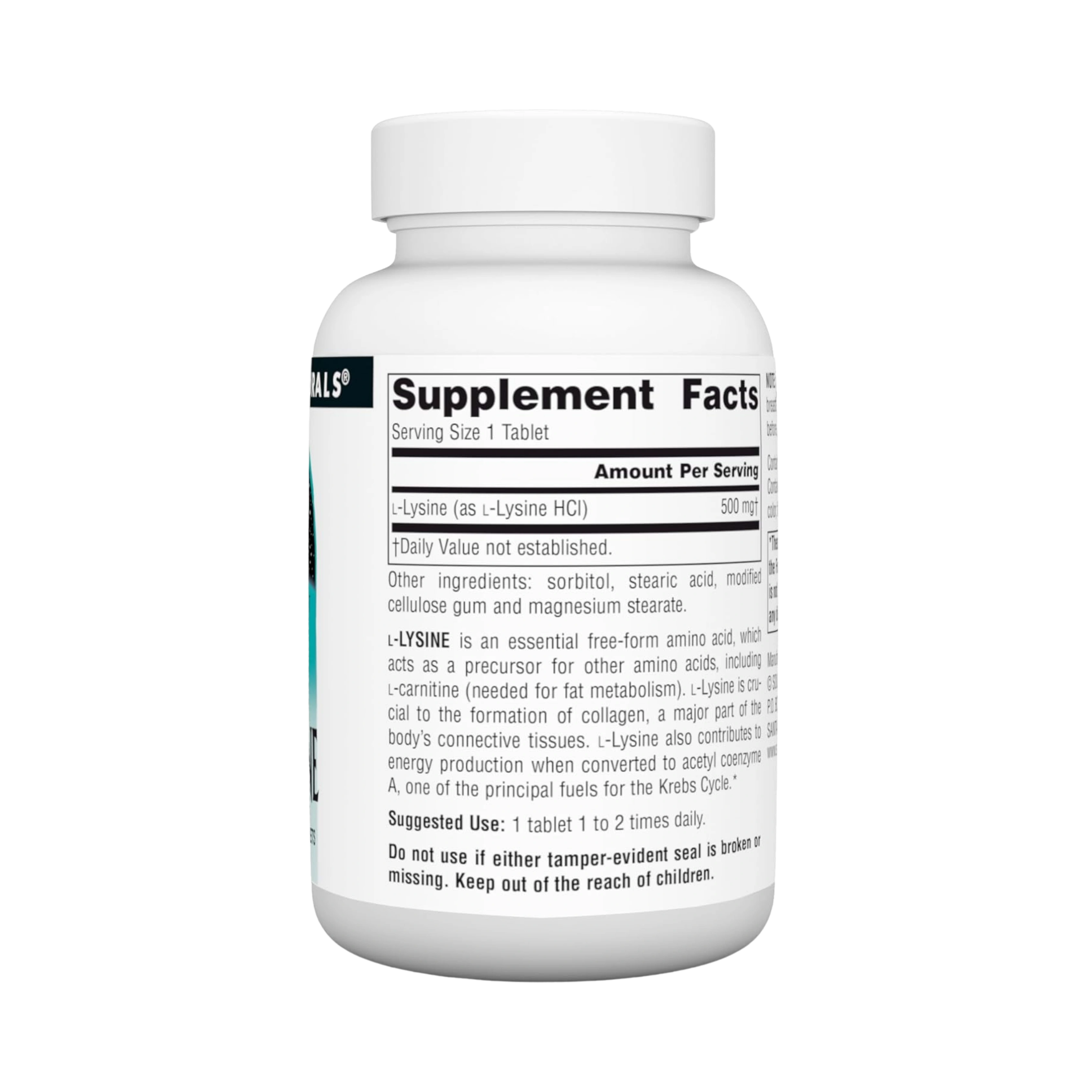 Source Naturals, L-Lysine, 500 Mg, 100 Tablets