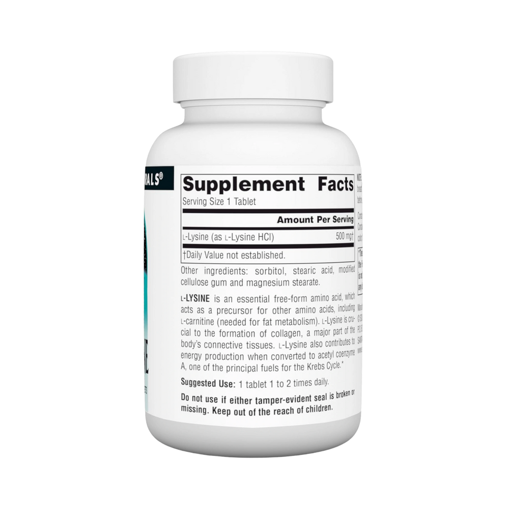 Source Naturals, L-Lysine, 500 Mg, 100 Tablets