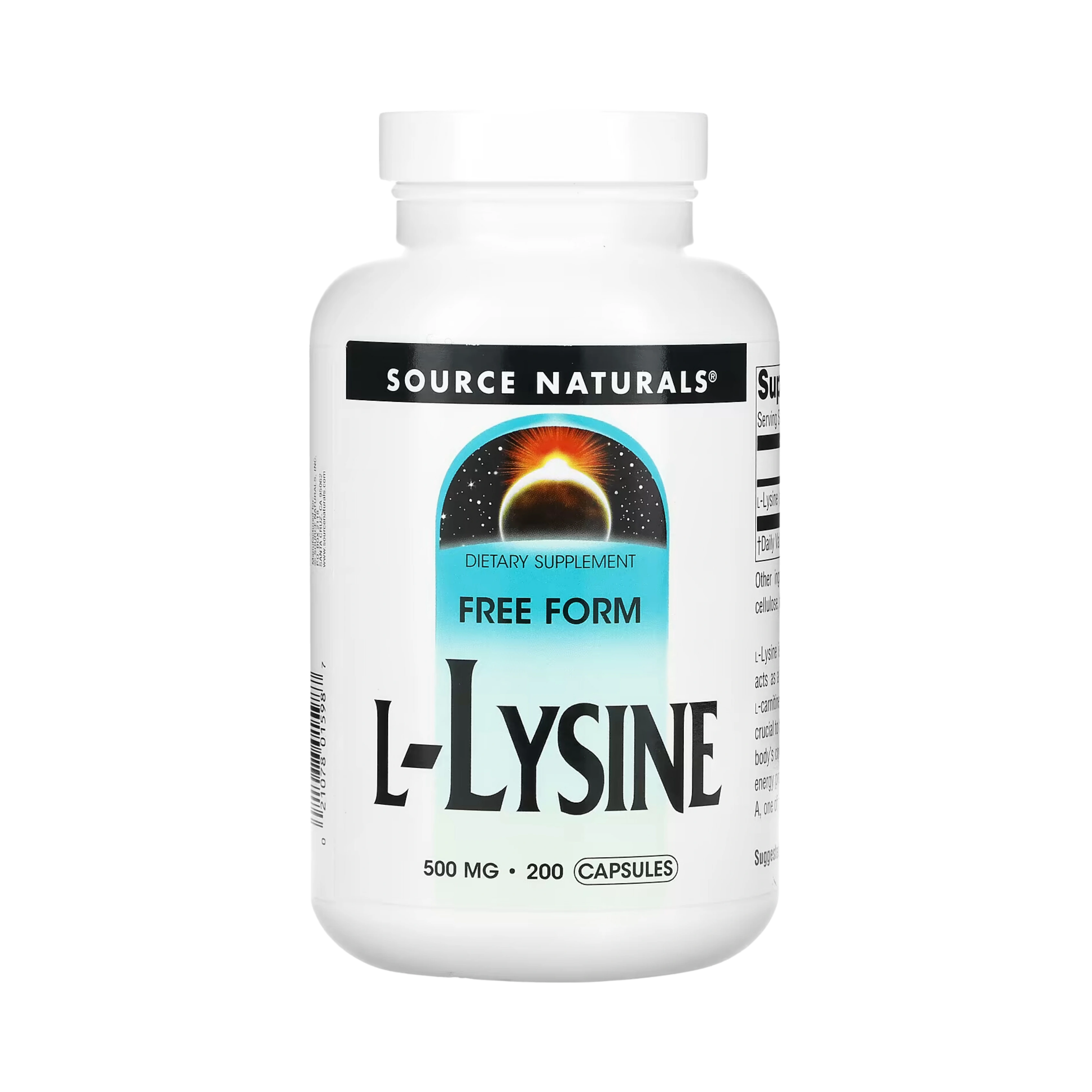 Source Naturals, L-Lysine, 500 Mg, 200 Capsules
