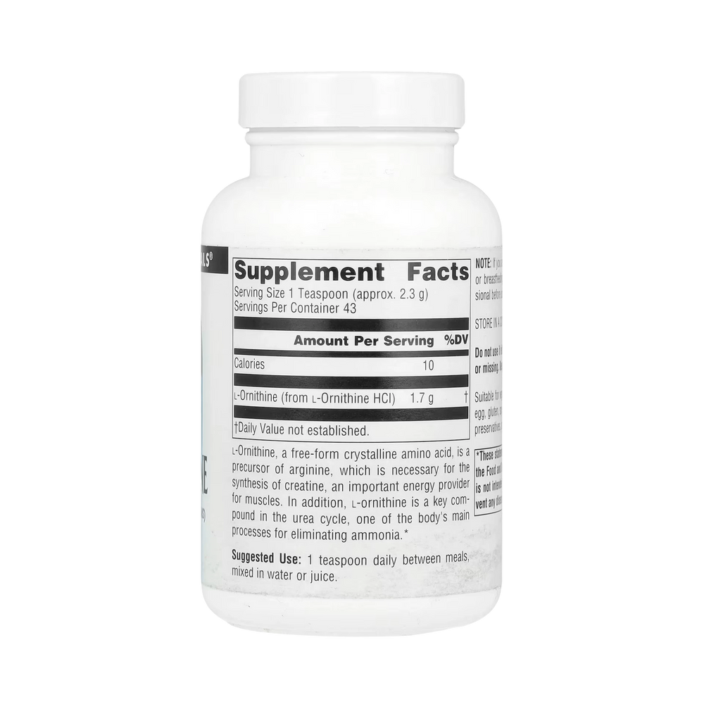 Source Naturals, L-Ornithine, 3 Oz powder