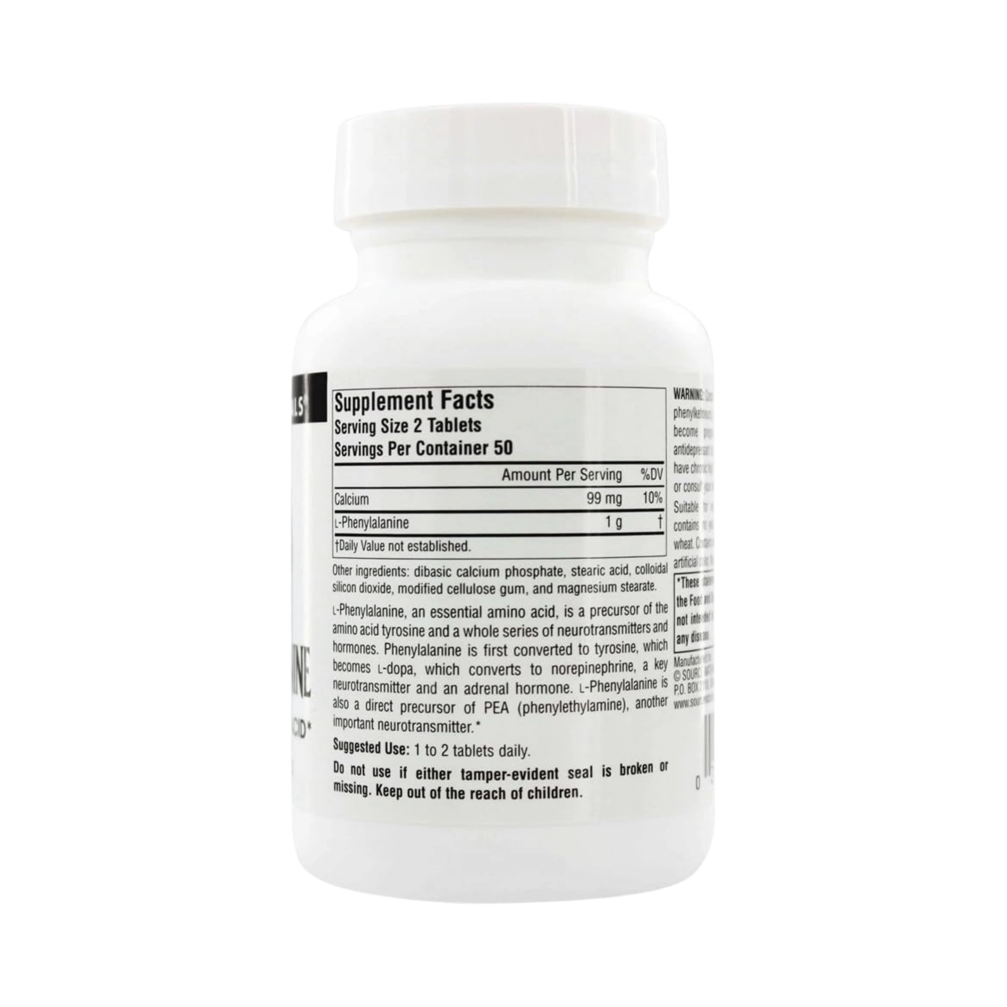 Source Naturals, L-Phenylalanine, 100 Tablets
