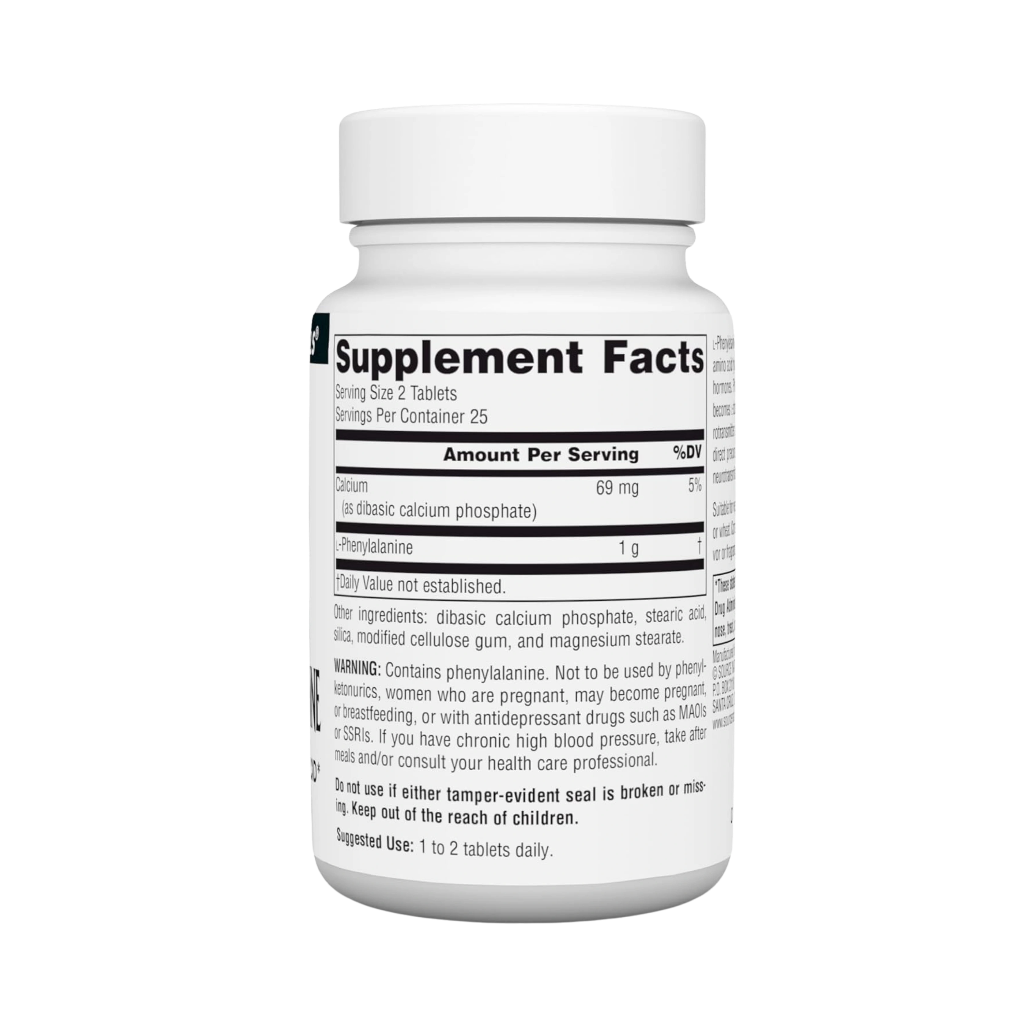 Source Naturals, L-Phenylalanine, 50 Tablets