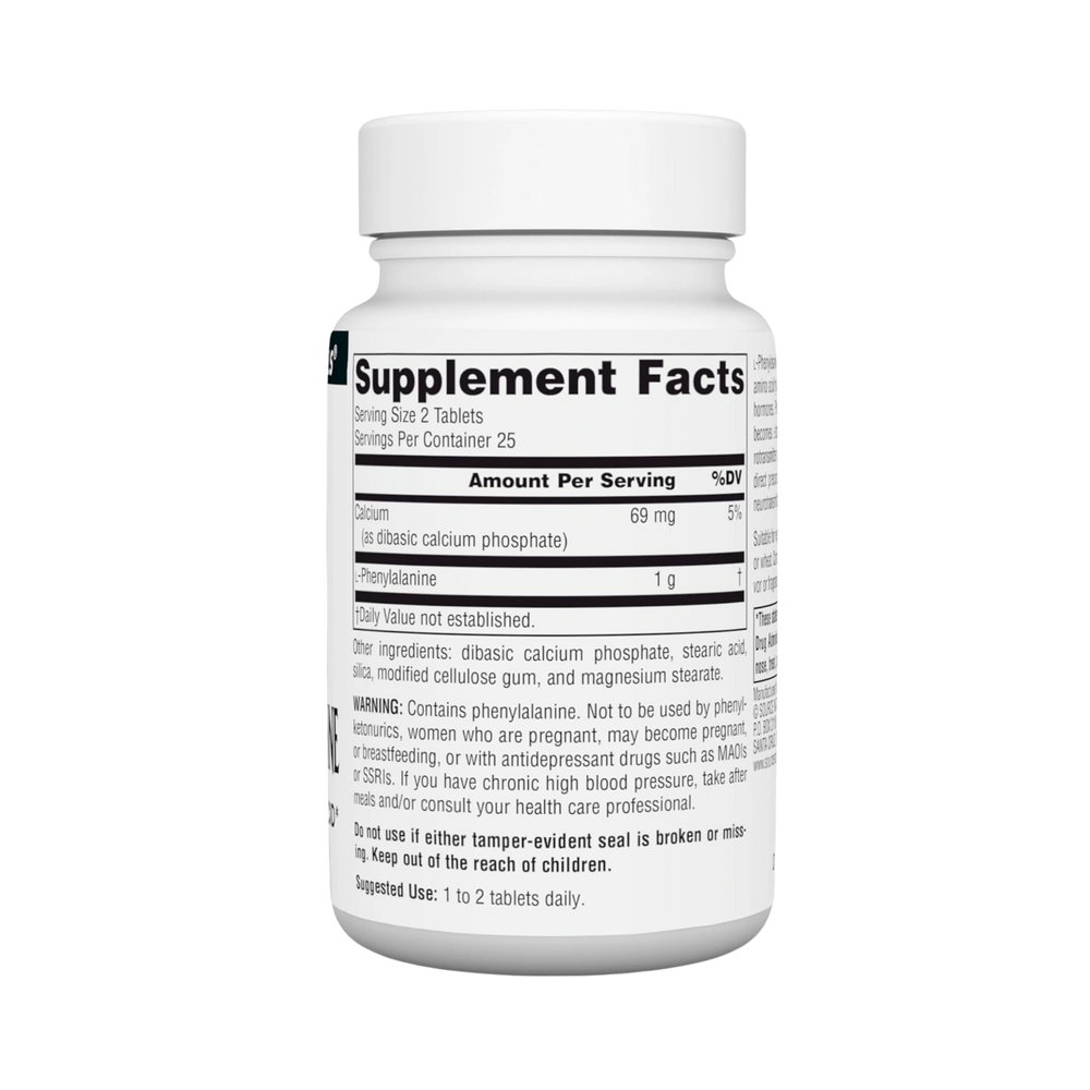 Source Naturals, L-Phenylalanine, 50 Tablets