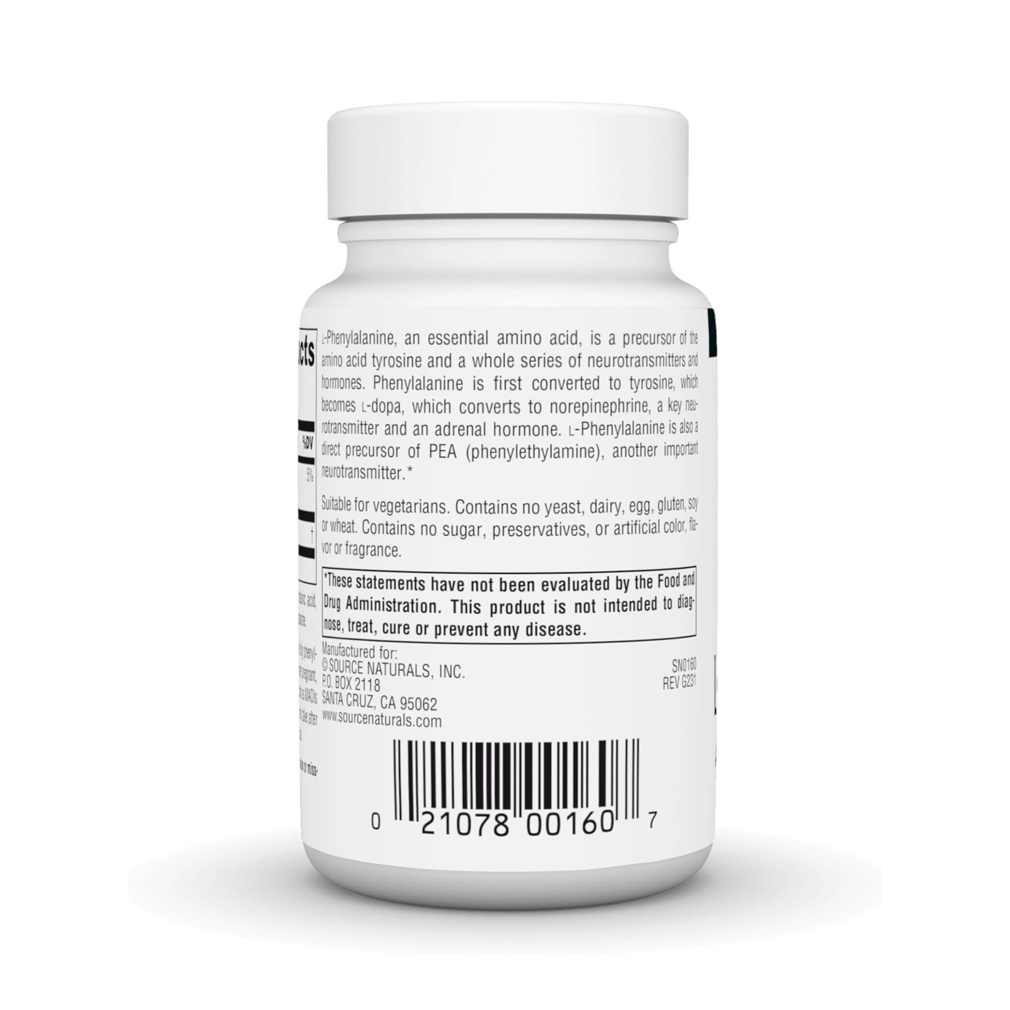 Source Naturals, L-Phenylalanine, 50 Tablets