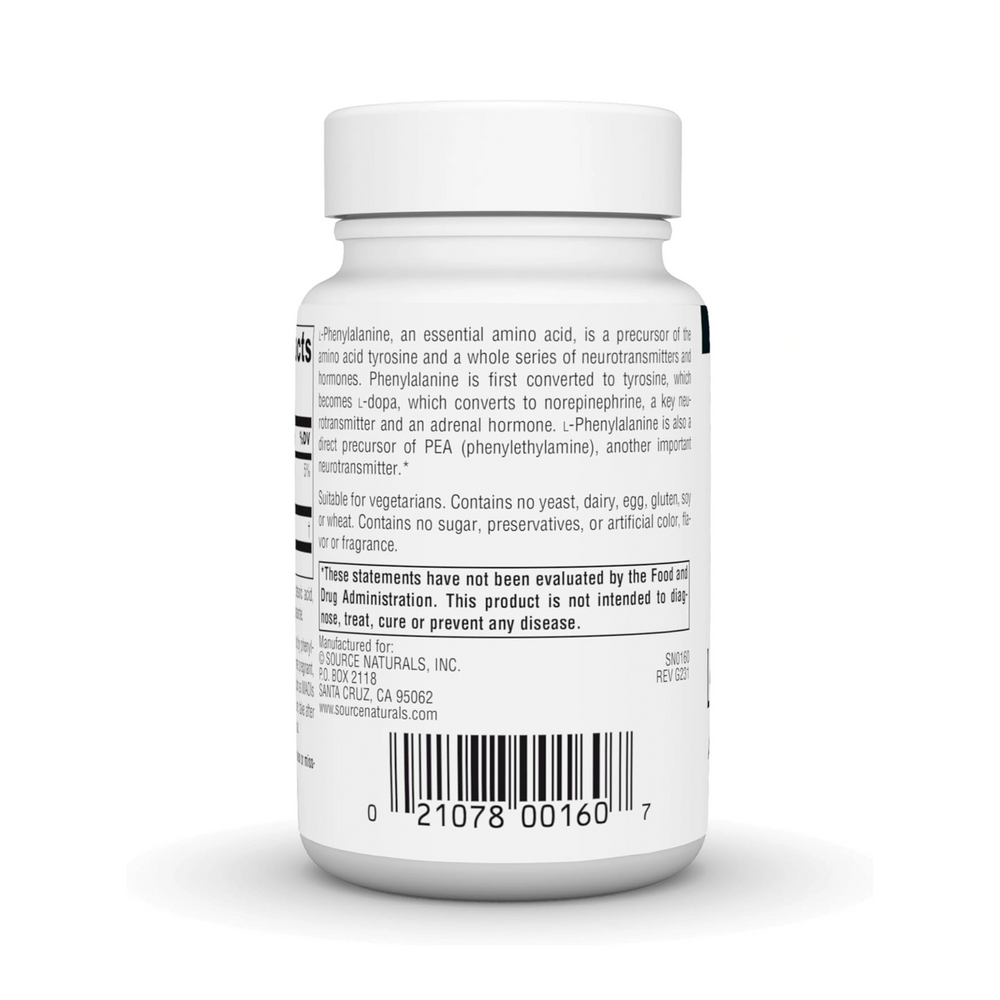 Source Naturals, L-Phenylalanine, 50 Tablets