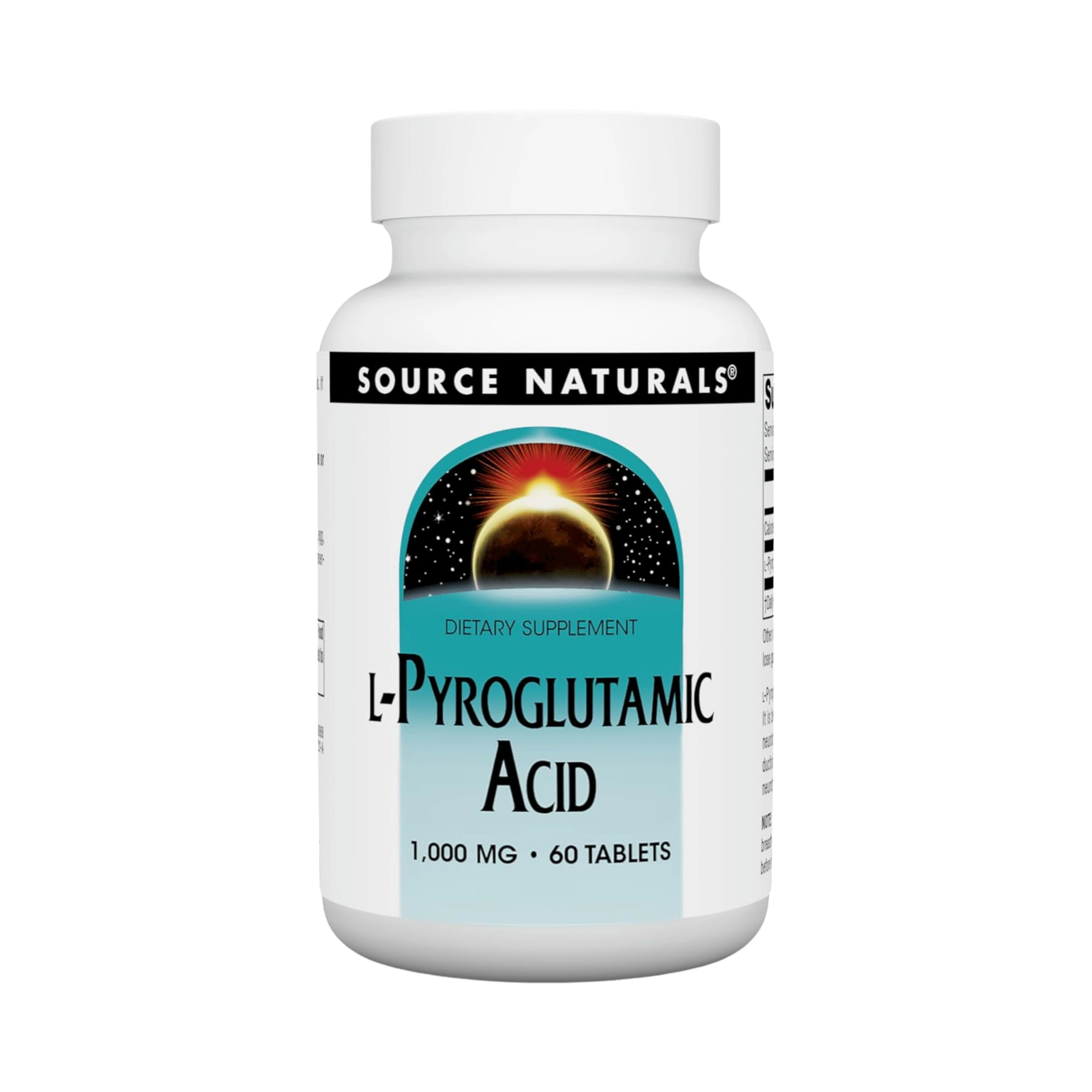 Source Naturals, L-Pyroglutamic Acid Dietary Supplement, 60 Tablets