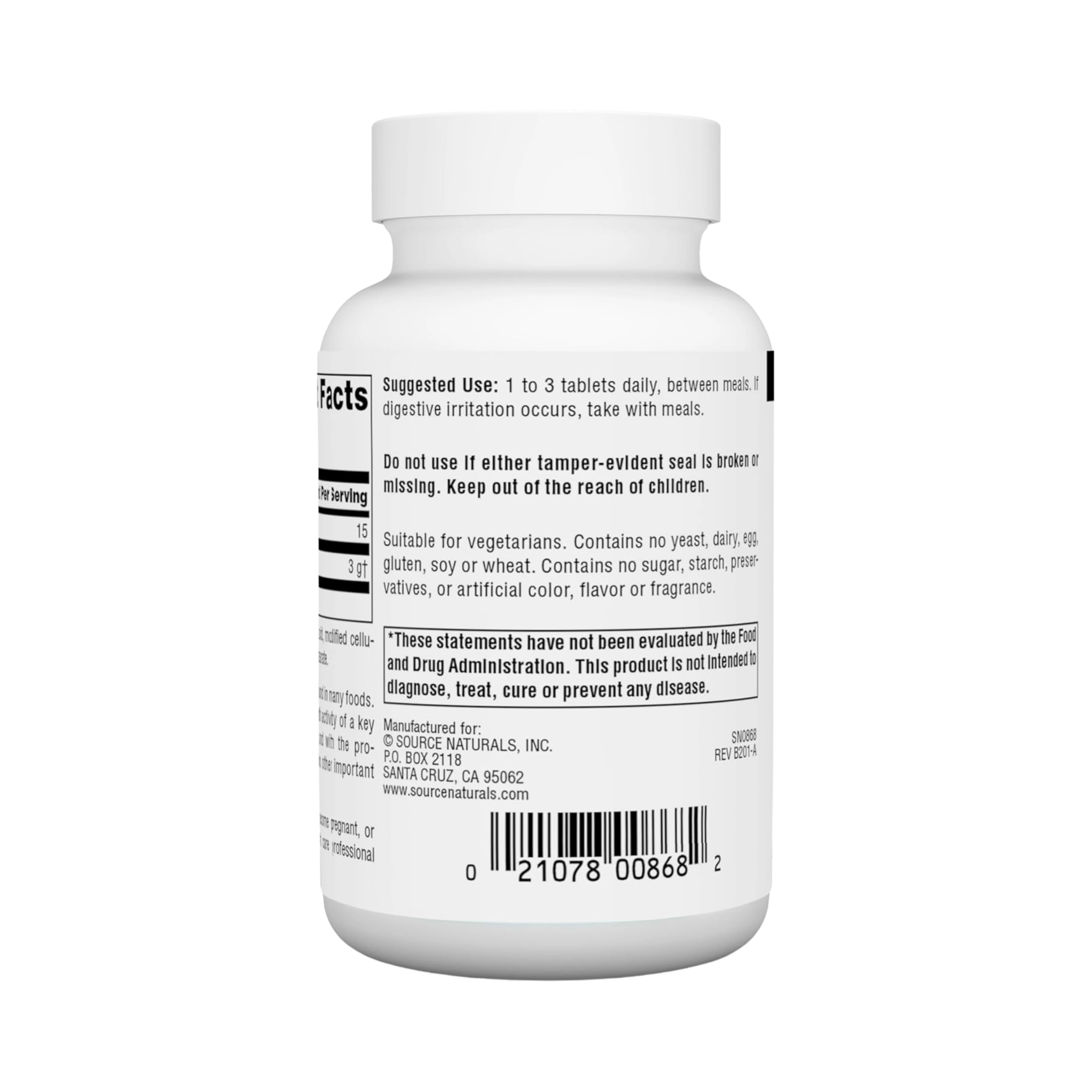 Source Naturals, L-Pyroglutamic Acid Dietary Supplement, 60 Tablets