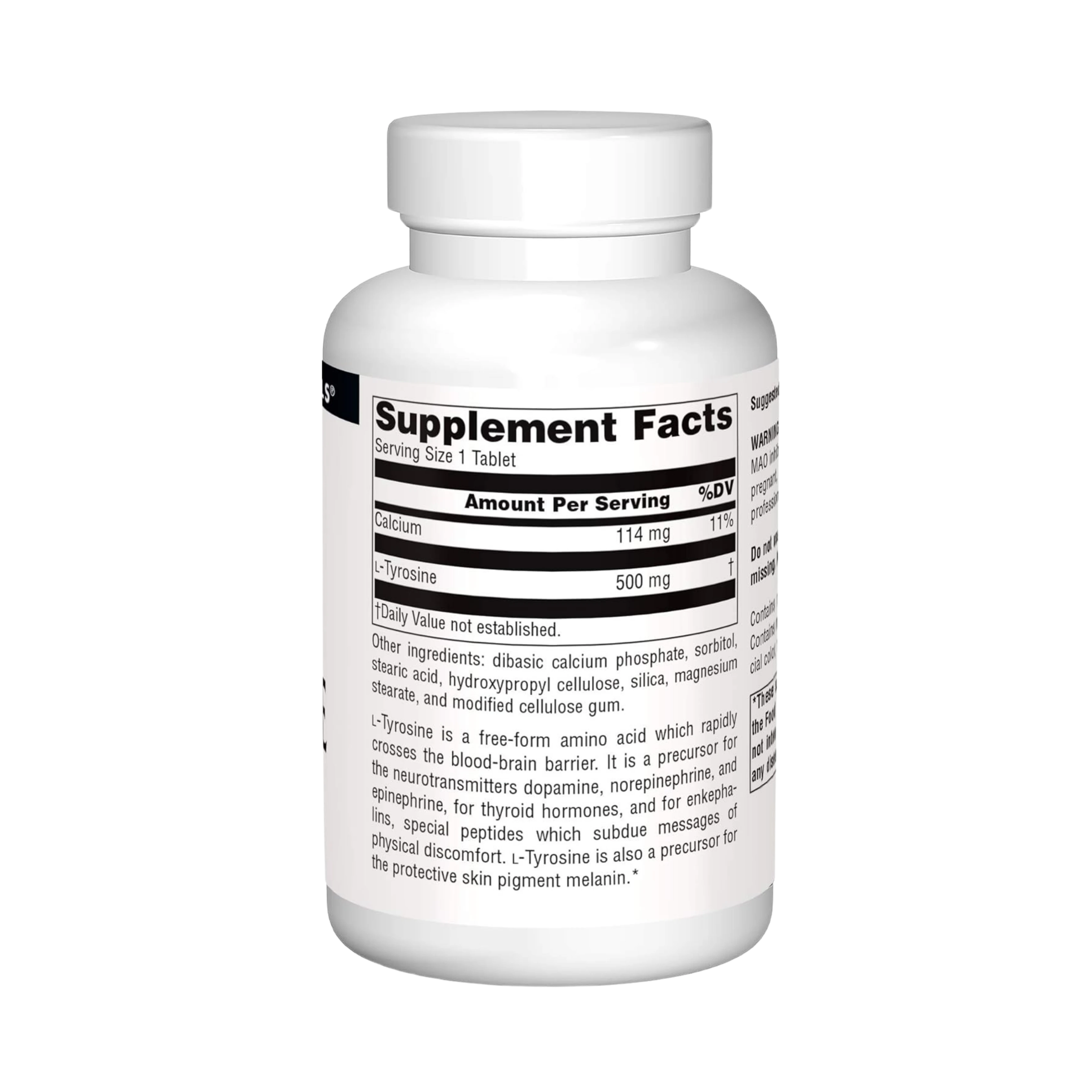 Source Naturals, L-Tyrosine, 100 Tablets