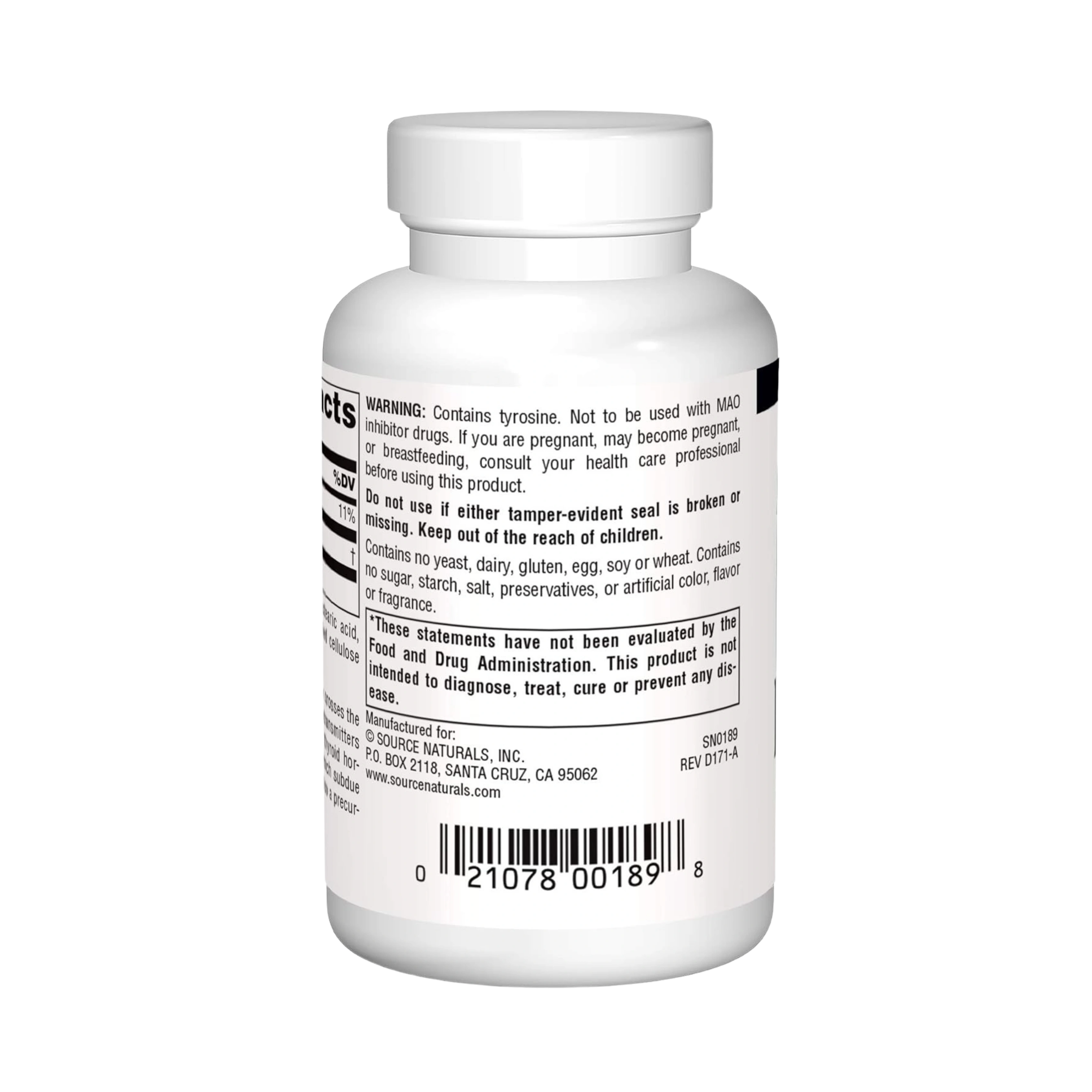 Source Naturals, L-Tyrosine, 50 Tablets