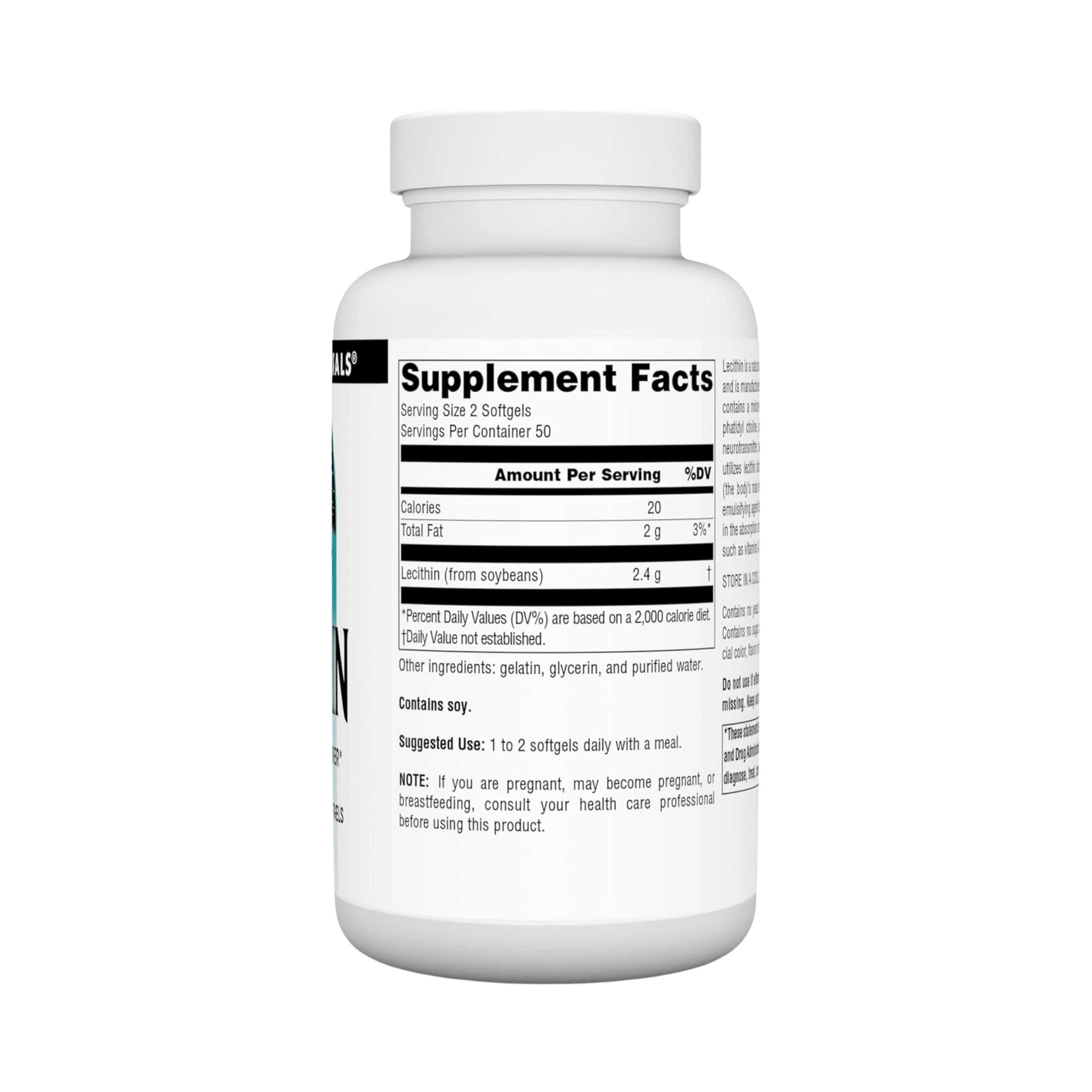 Source Naturals, Lecithin, 1200 Mg, 100 Softgels