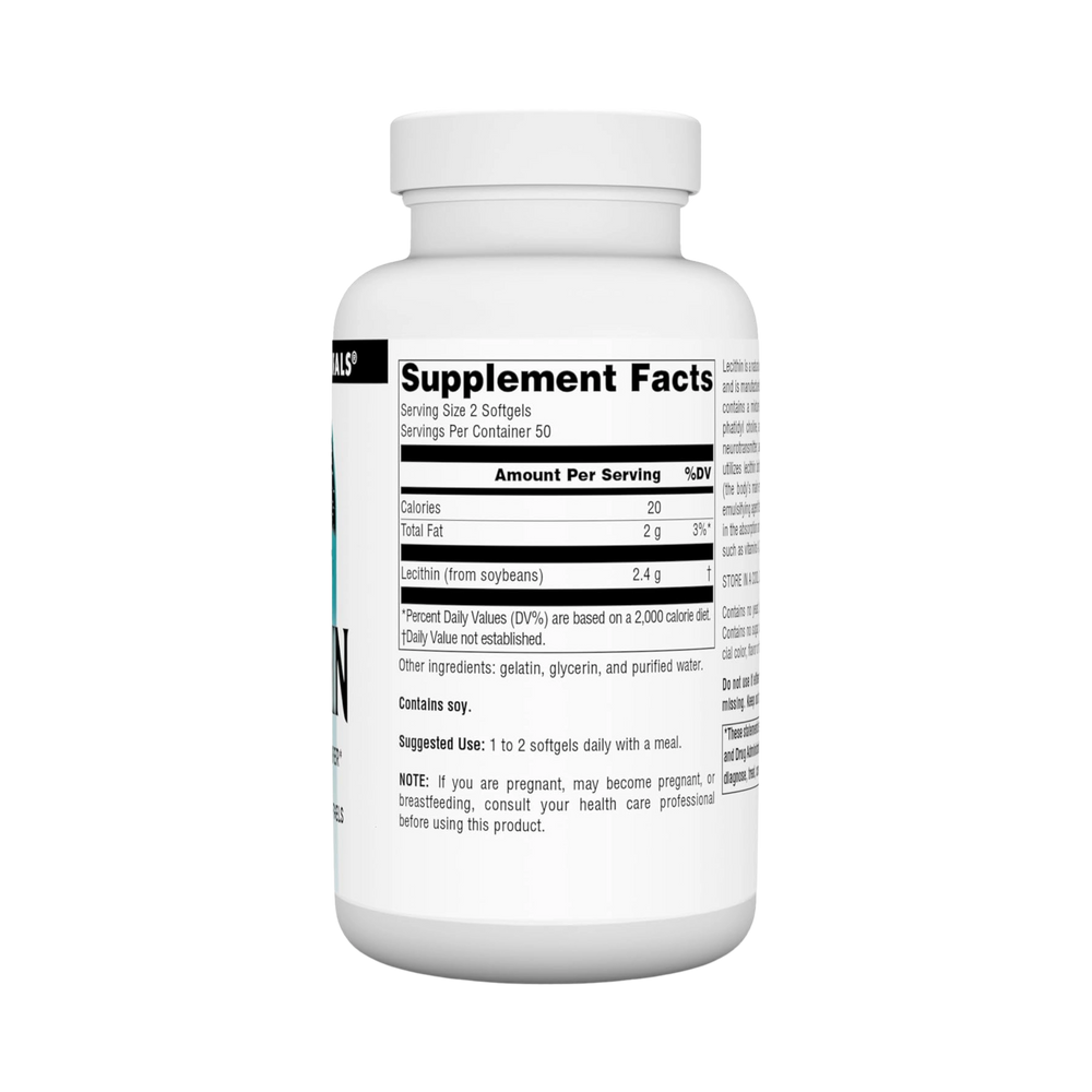 Source Naturals, Lecithin, 1200 Mg, 100 Softgels