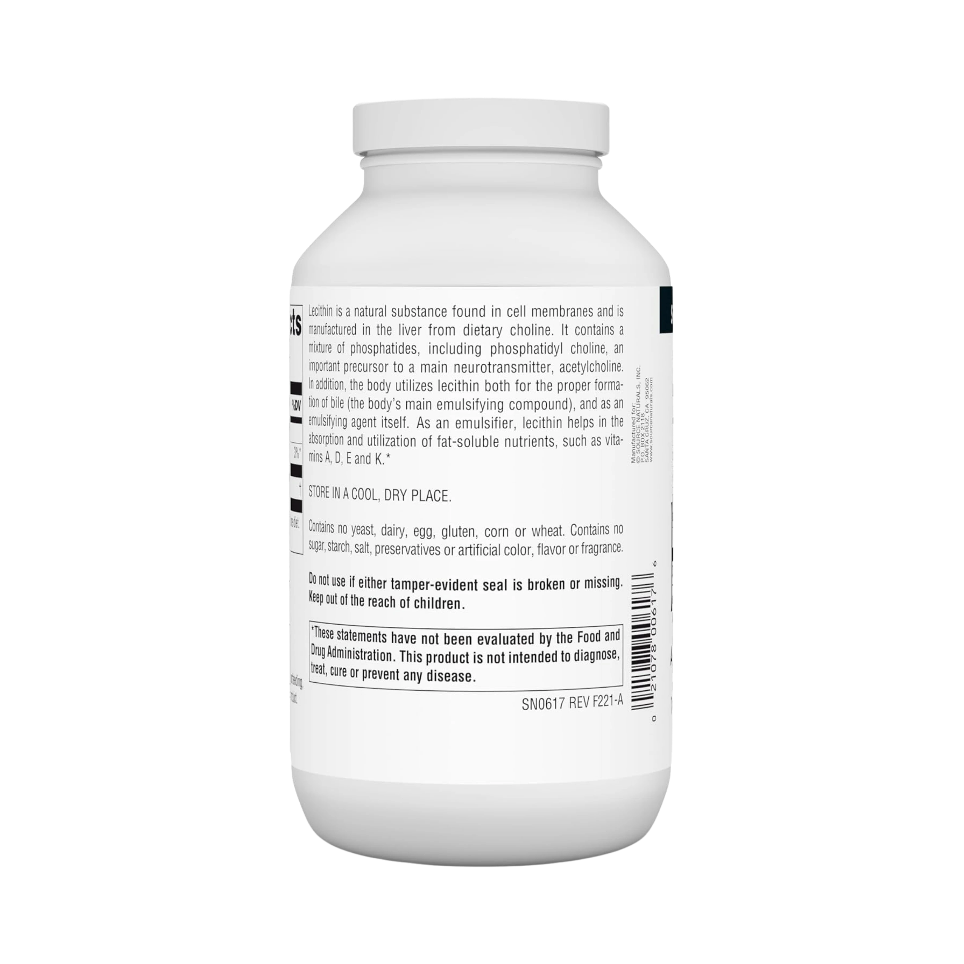 Source Naturals, Lecithin, 1200 Mg, 200 Softgels
