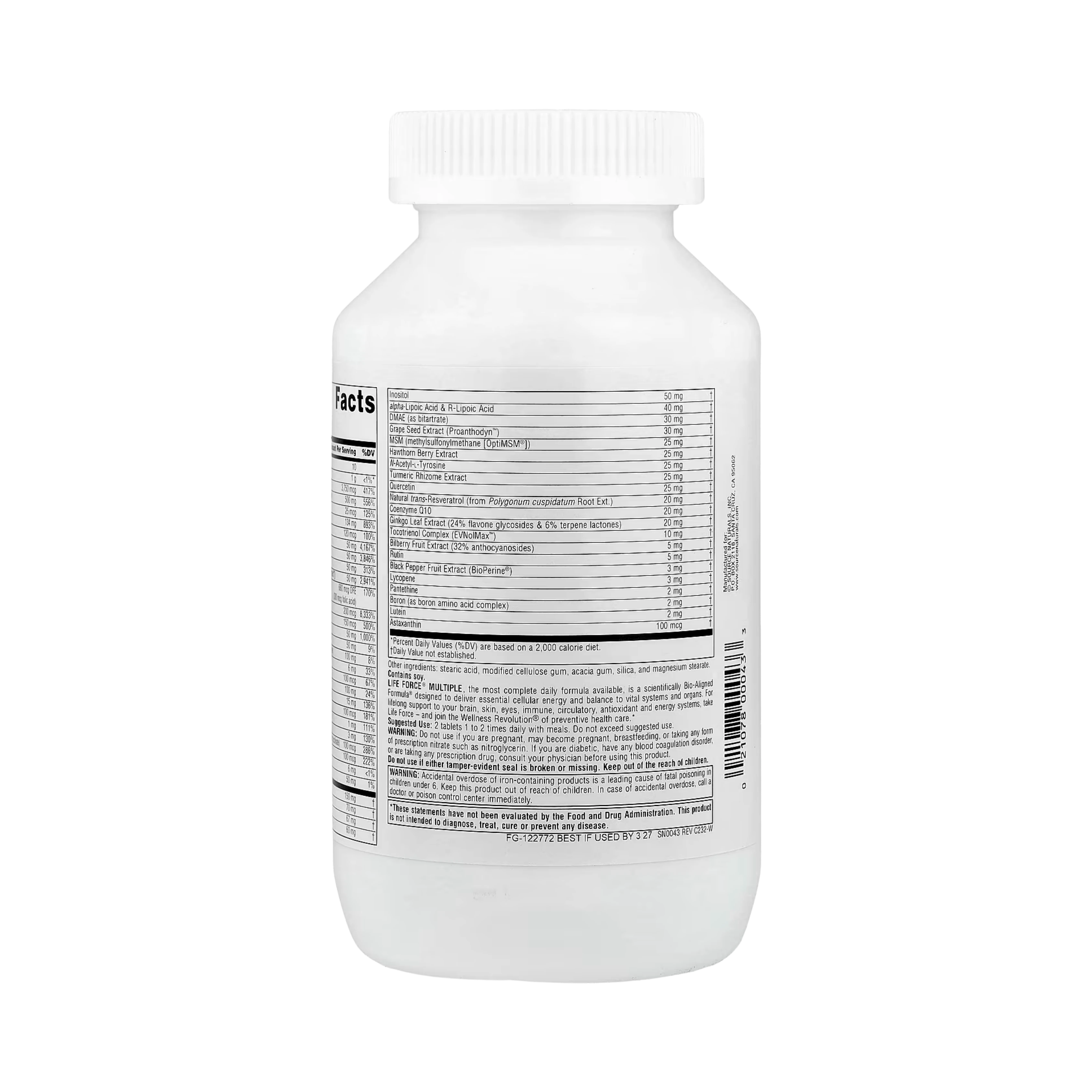 Source Naturals, Life Force Multiple, 180 Tablets