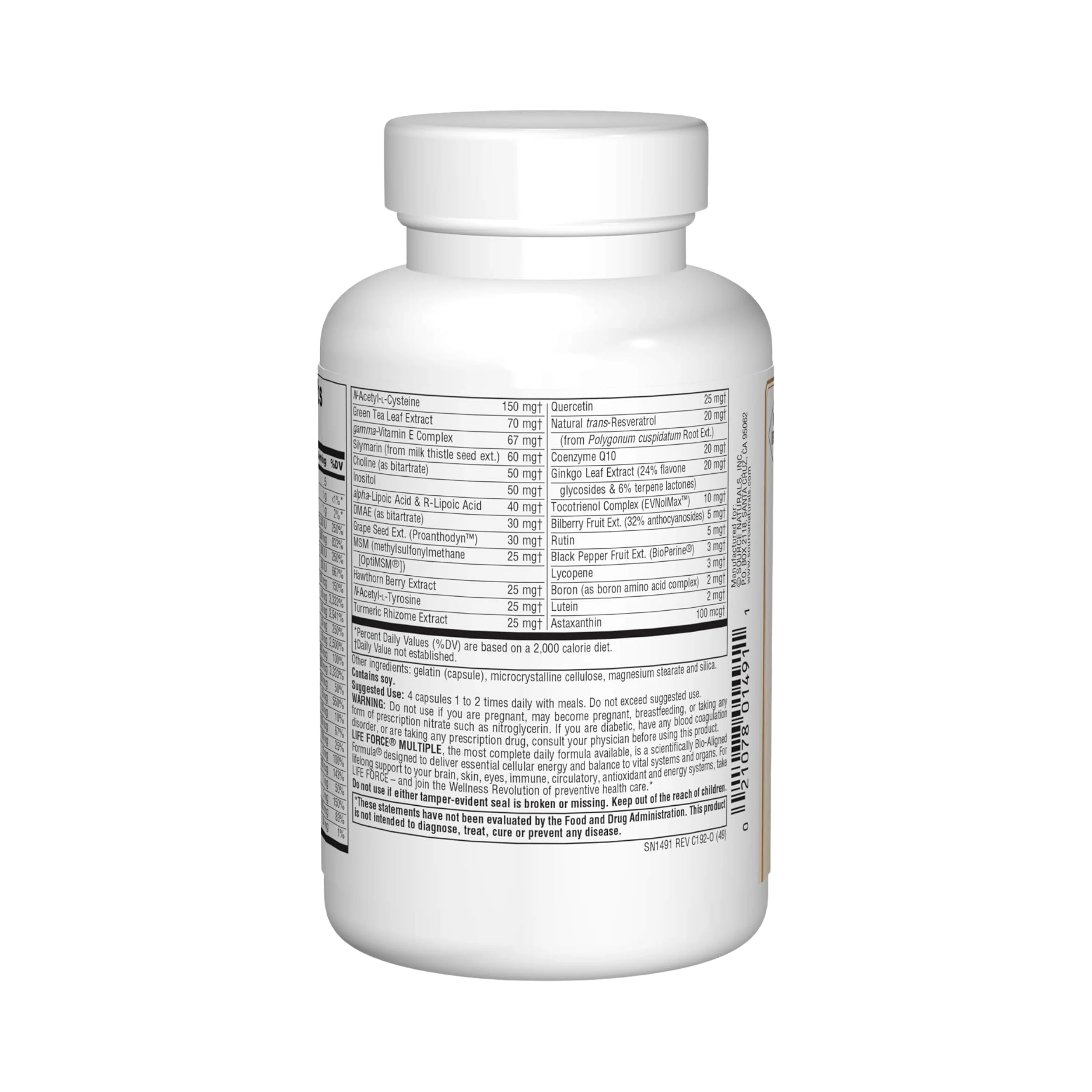 Source Naturals, Life Force Multiple, No Iron, 120 Tablets
