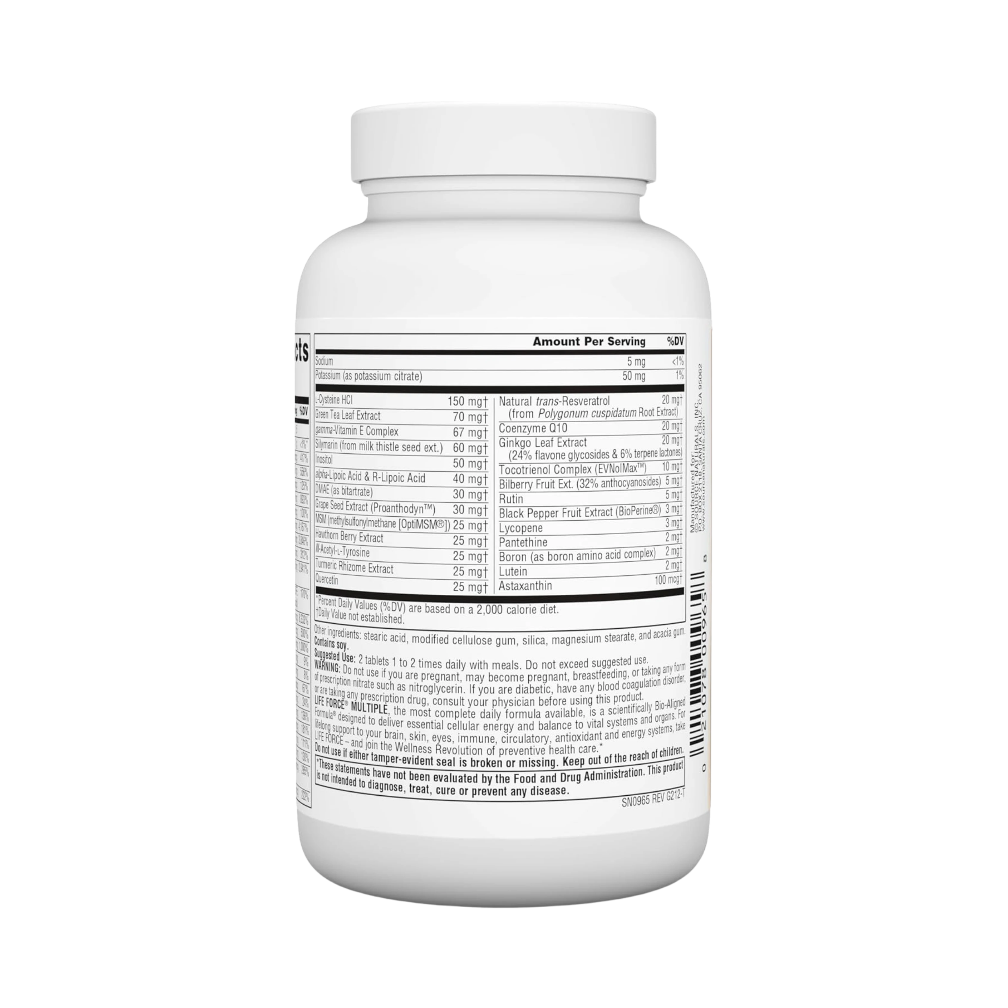 Source Naturals, Life Force Multiple, No Iron, 60 Tablets