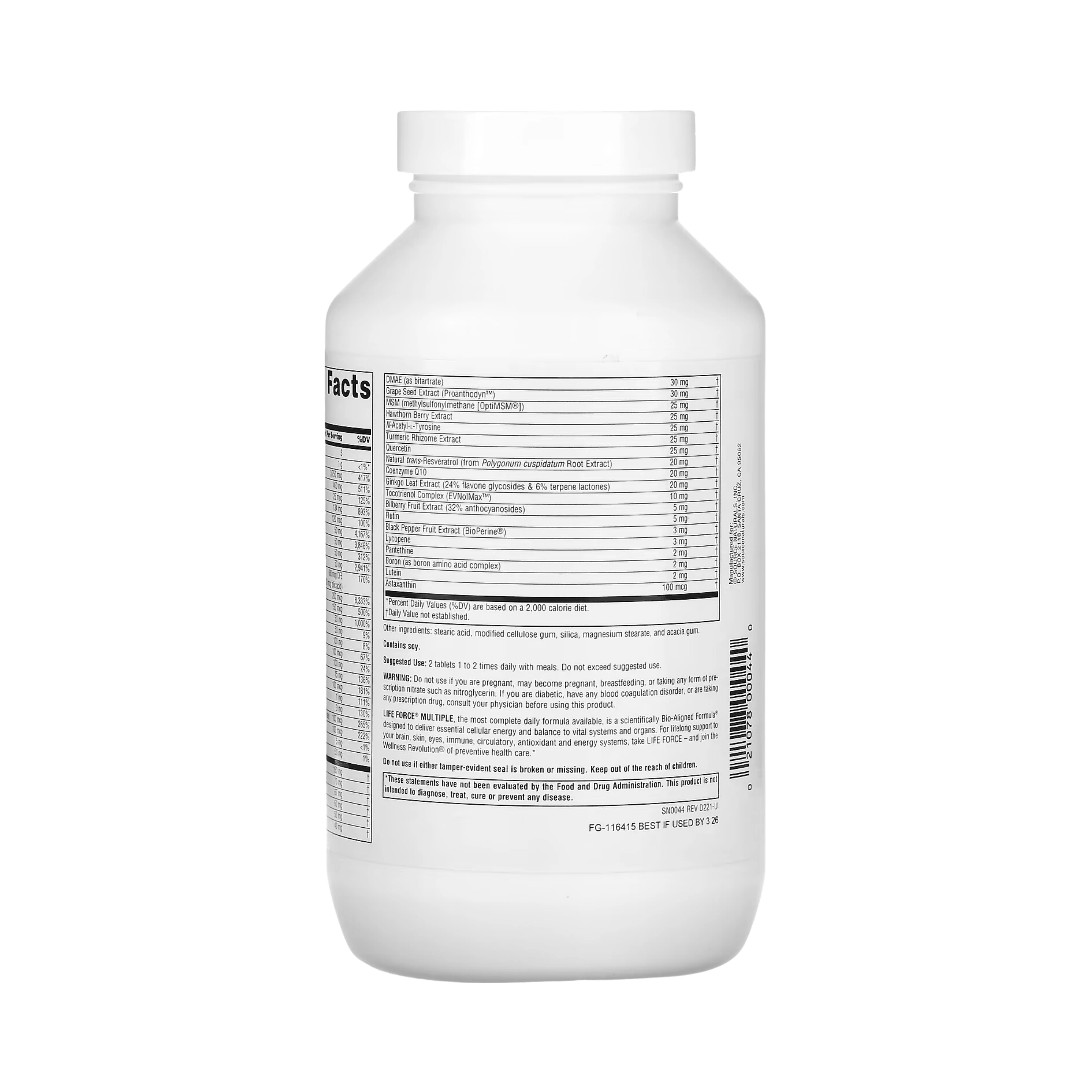Source Naturals, Life Force Multiple, No Iron, 90 Tablets