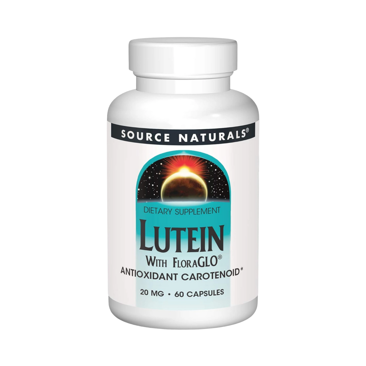 Source Naturals, Lutein with FloraGLO, 20 Mg, 60 Capsules