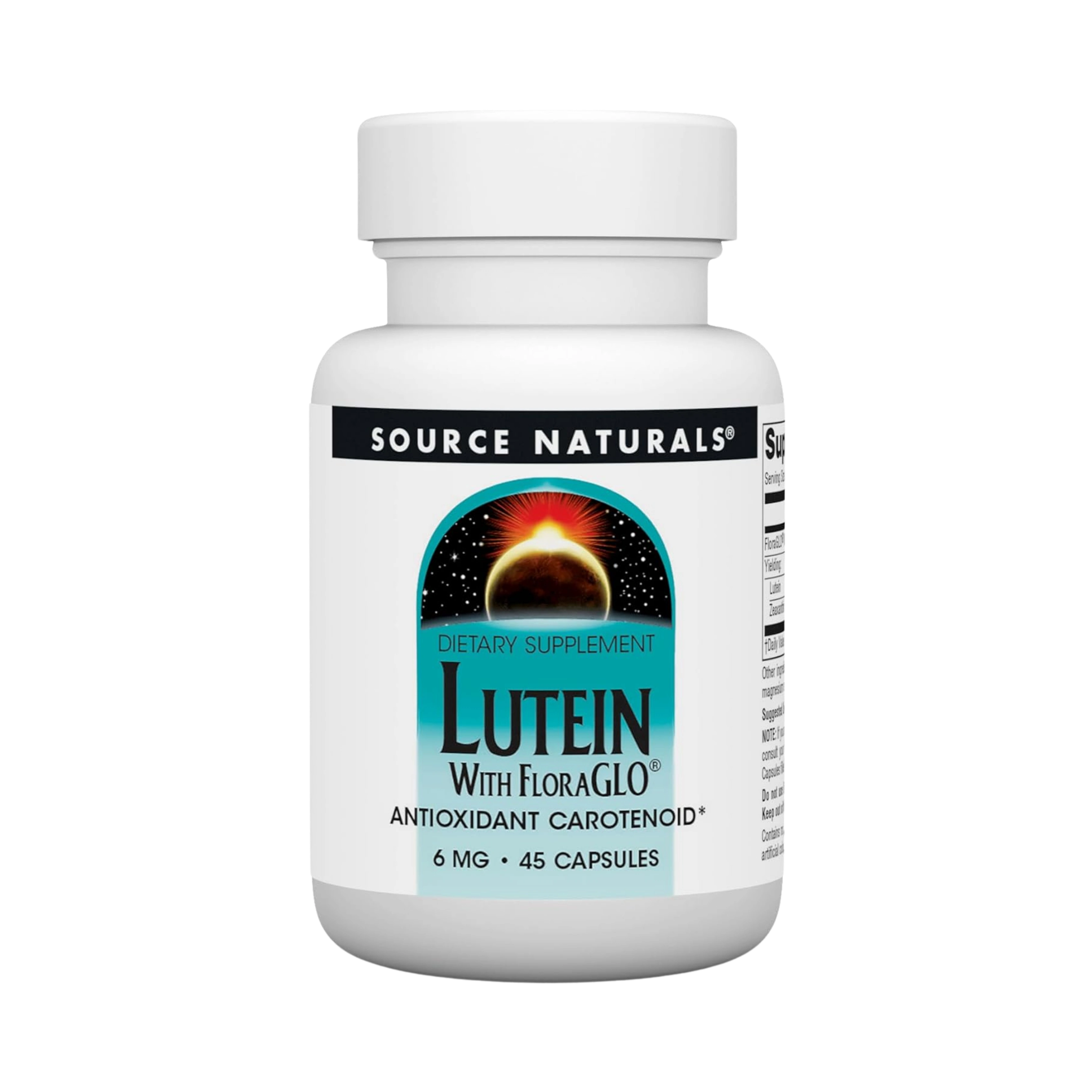Source Naturals Lutein with FloraGLO, Antioxidant Carotenoid, 6 Mg, 45 Capsules